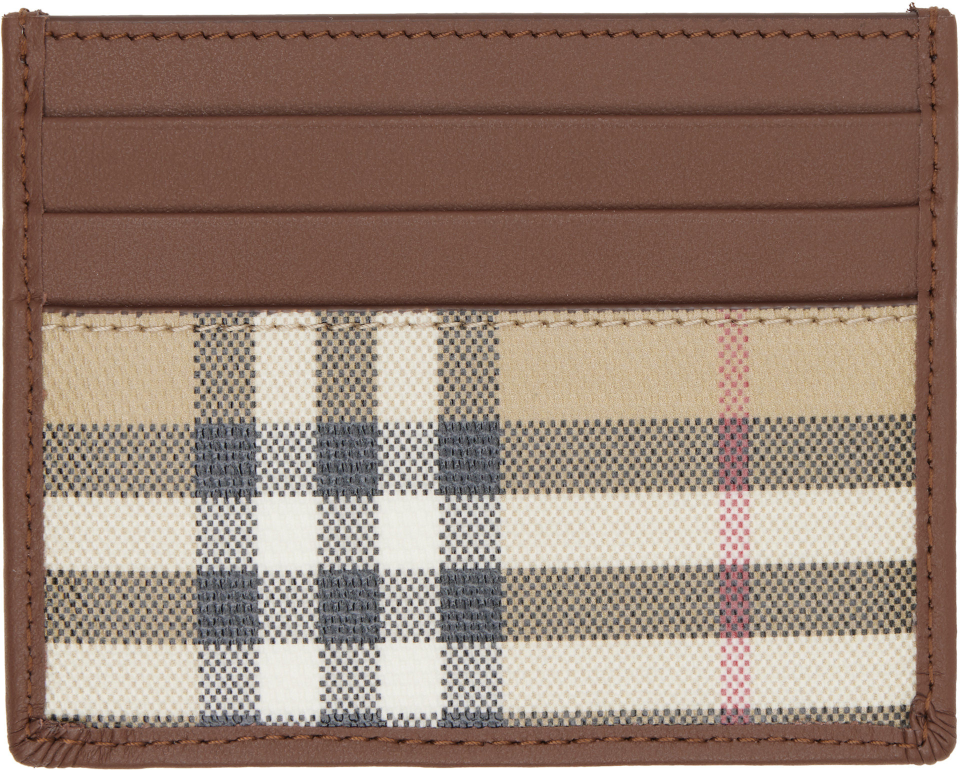 Burberry - Brown Check Card Holder