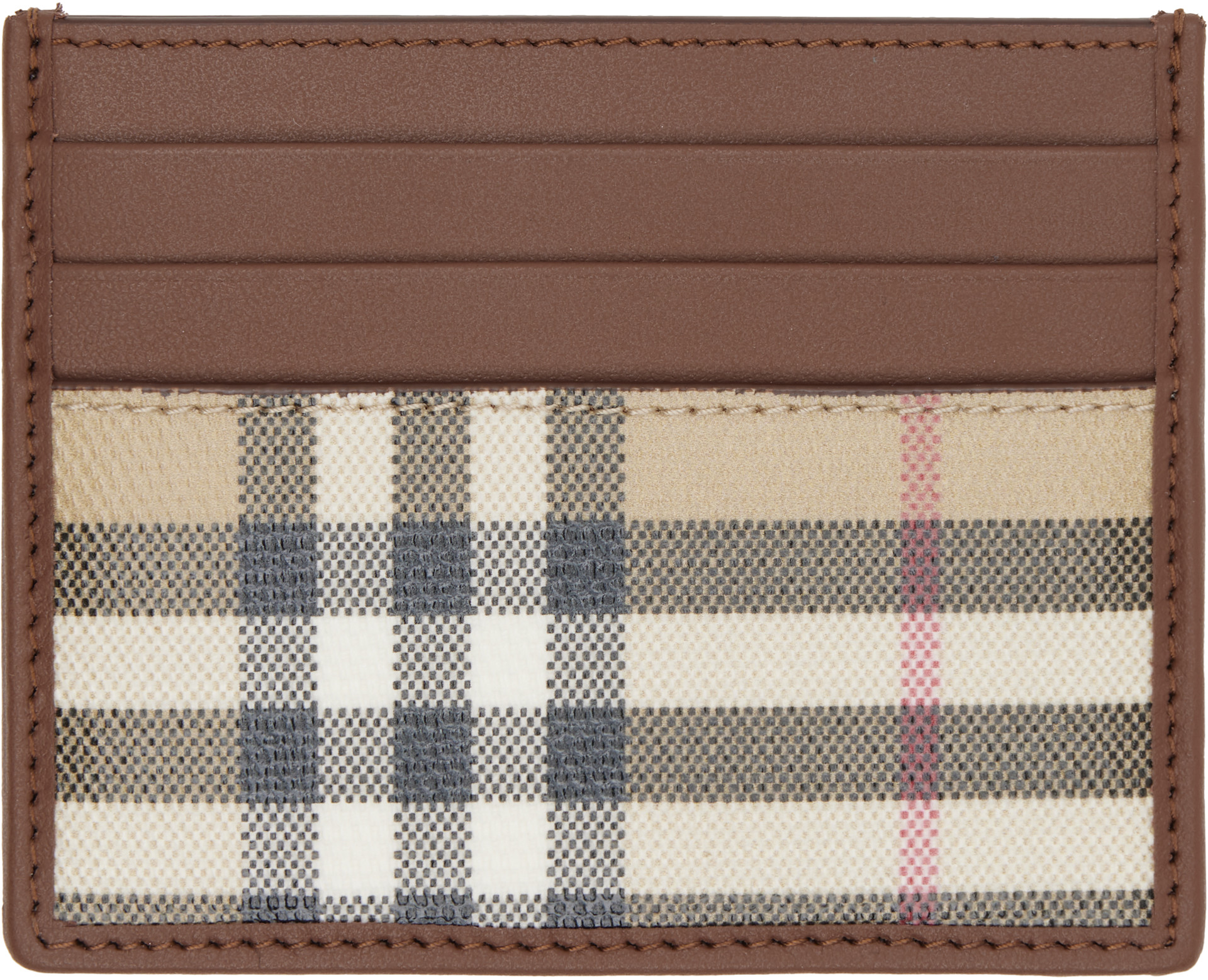Burberry - Brown Check Card Holder