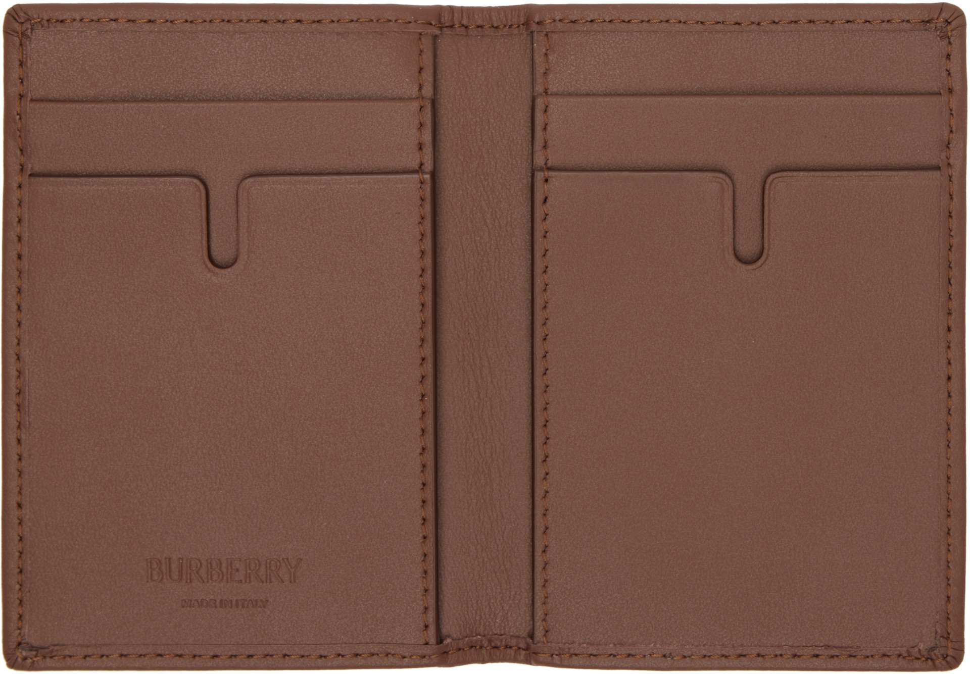 Burberry - Beige Check Folding Card Holder