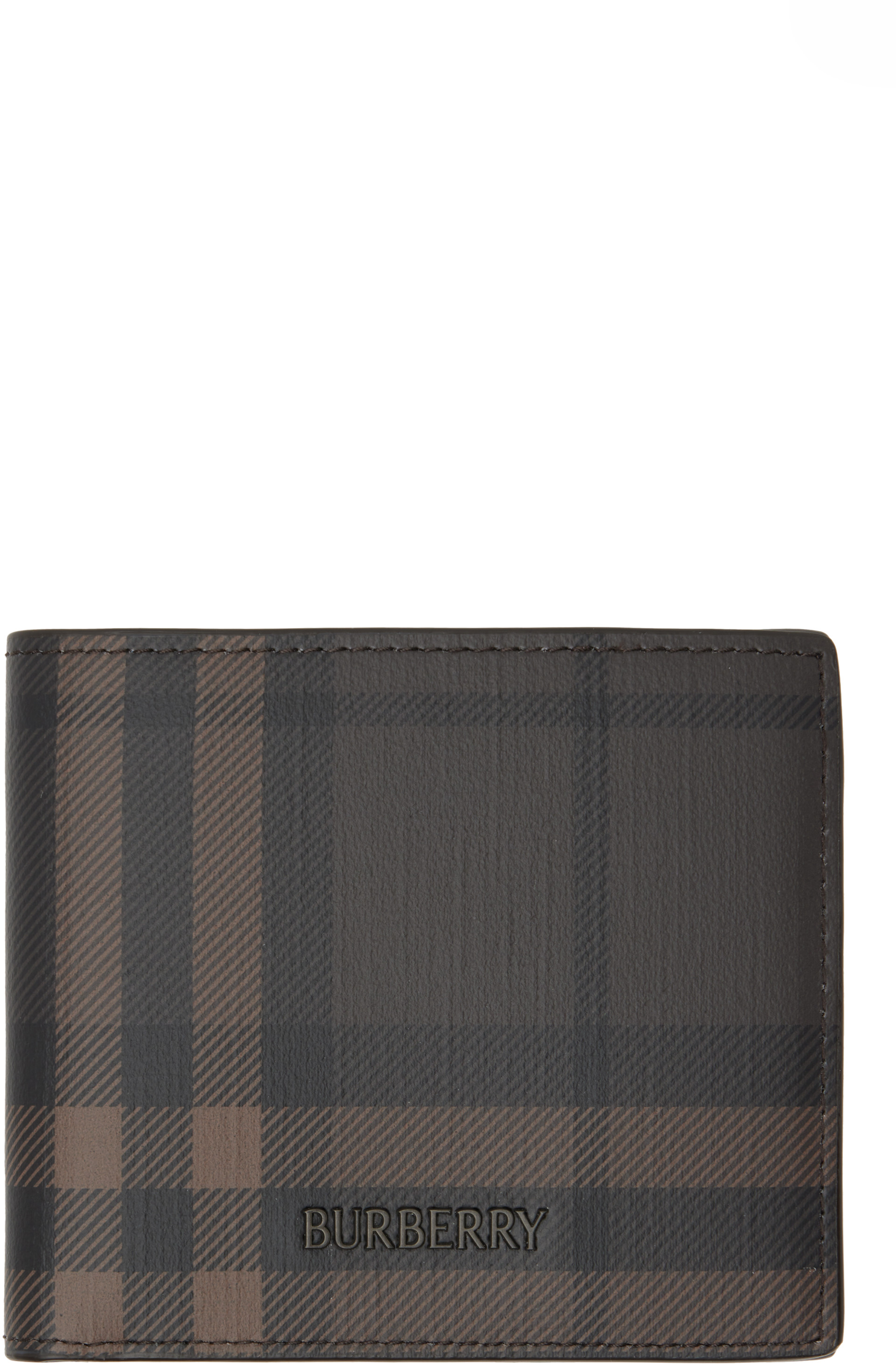 Burberry - Brown City Check Bifold Wallet