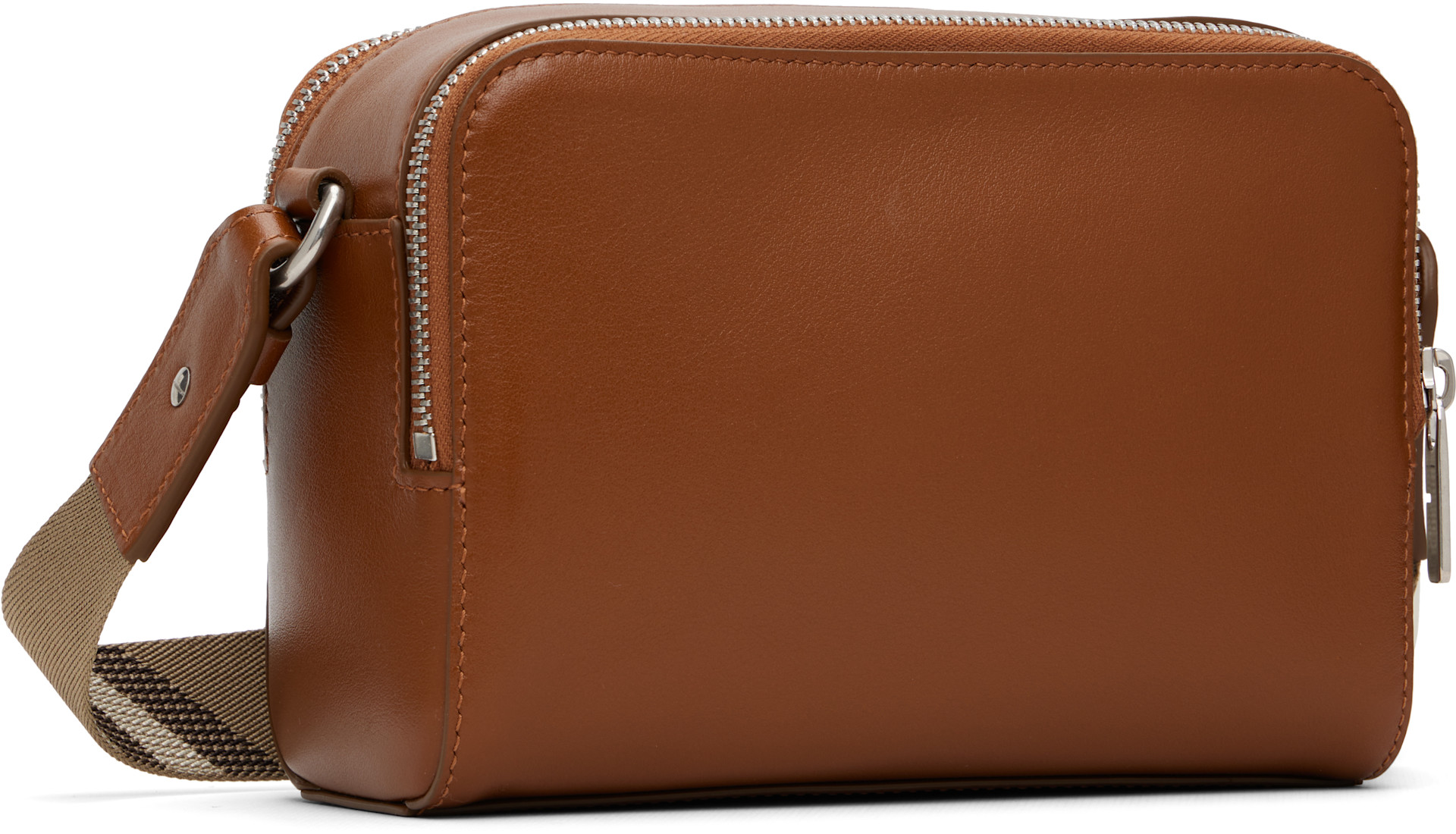 BURBERRY - たんぽぽ Burberry: Tan Pop Check Crossbody Bag | SSENSE