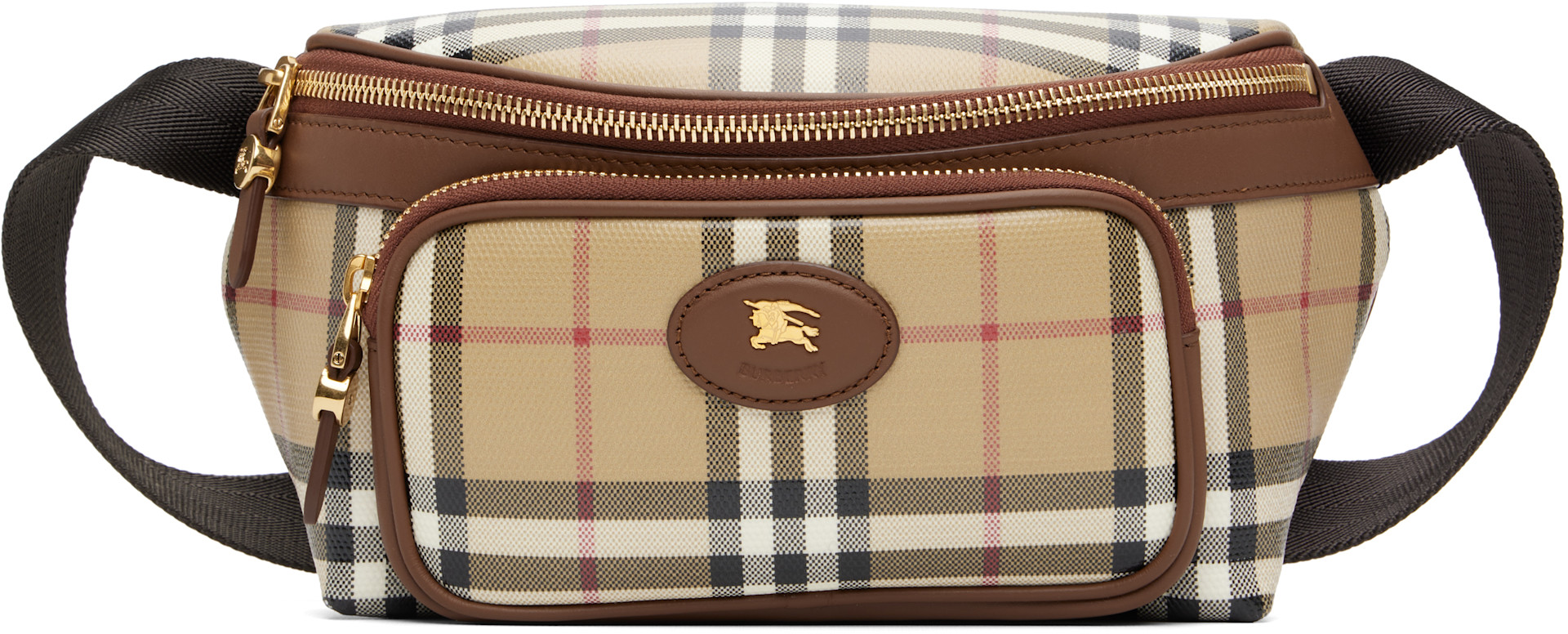 Burberry - ベージュ チェック ベルトバッグ