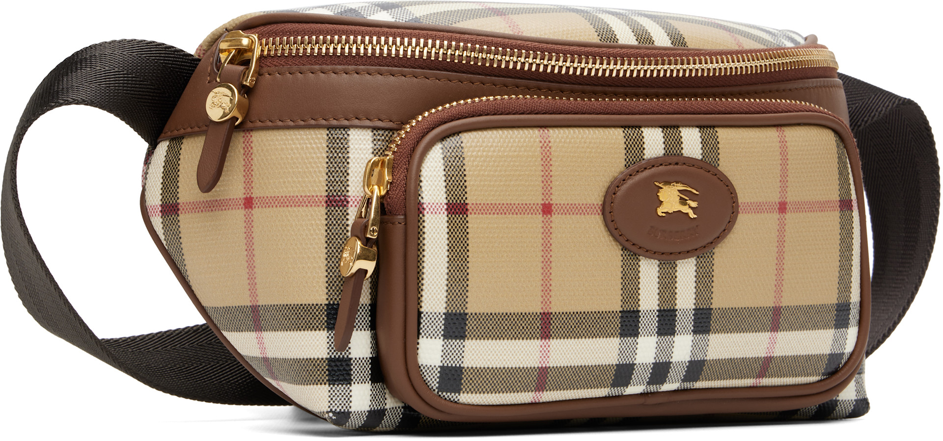 Burberry - ベージュ チェック ベルトバッグ