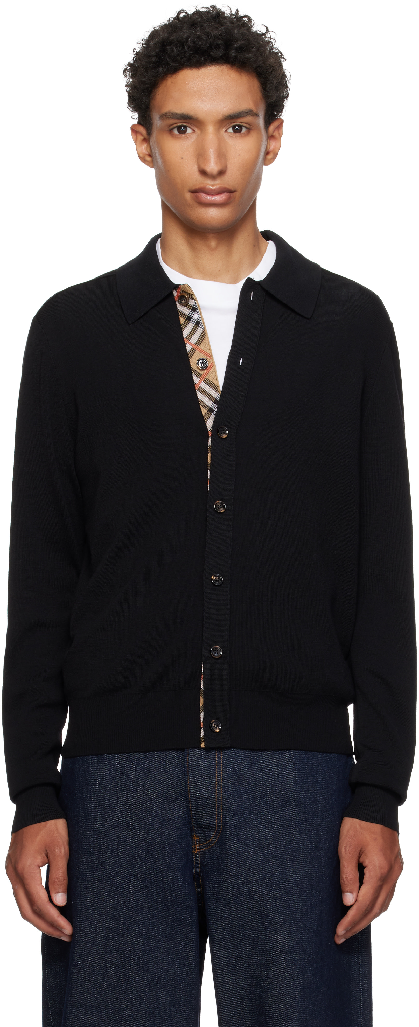 Burberry - Black Wool Cardigan