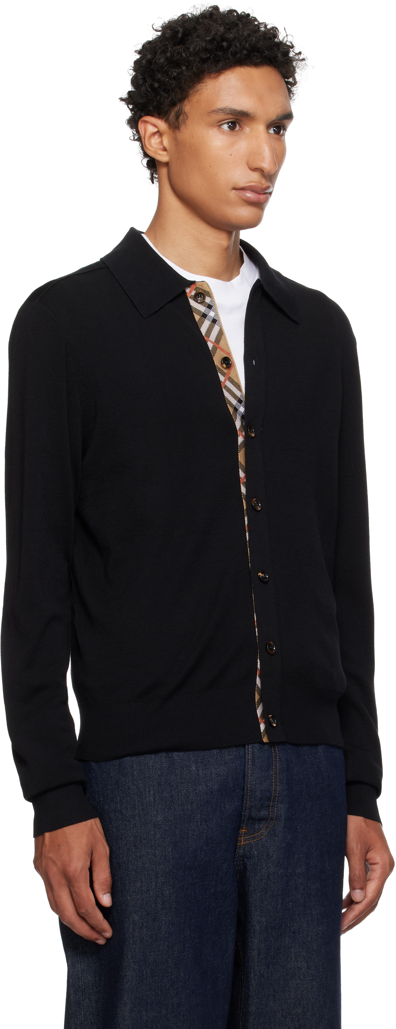 Burberry - Black Wool Cardigan