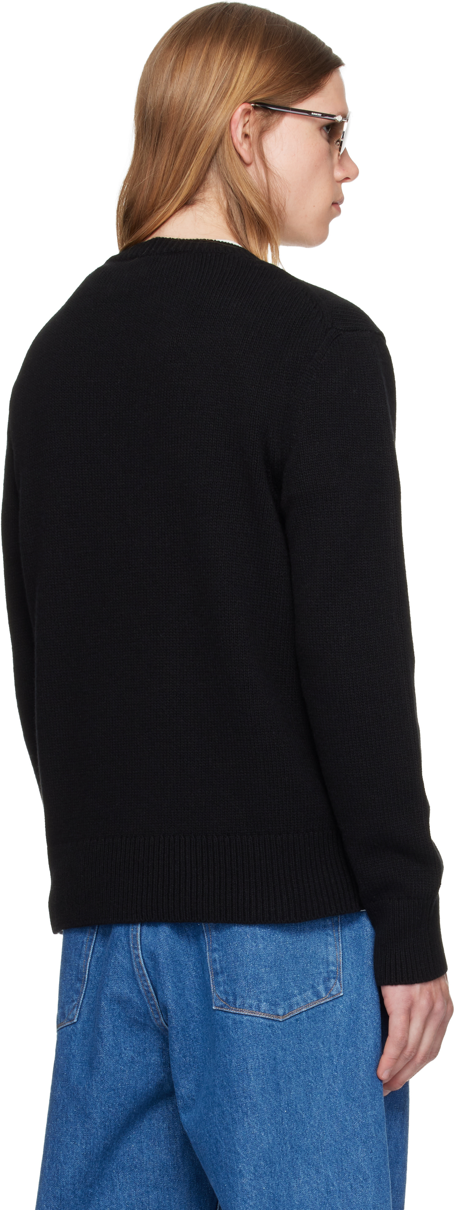 Burberry: Black Knight Wool Cashmere Sweater | SSENSE Canada