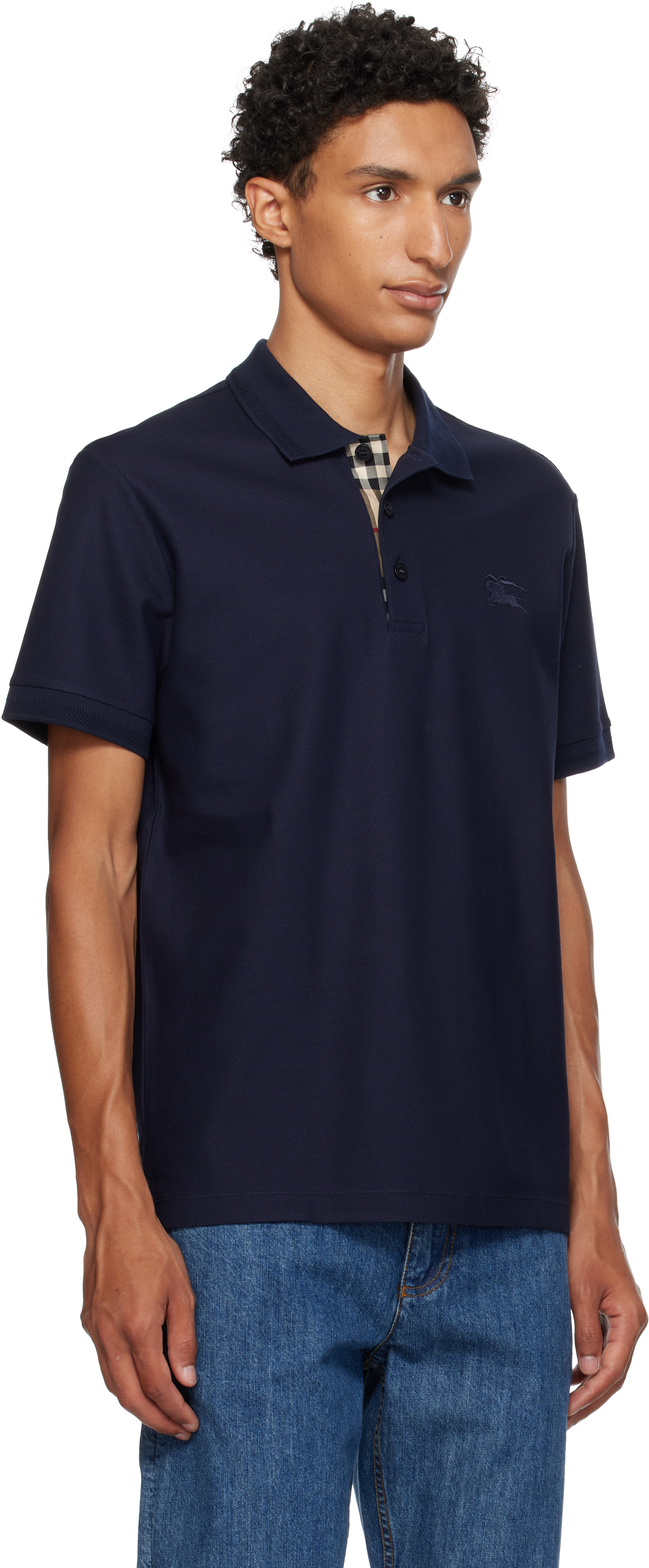 Burberry - Navy Cotton Polo