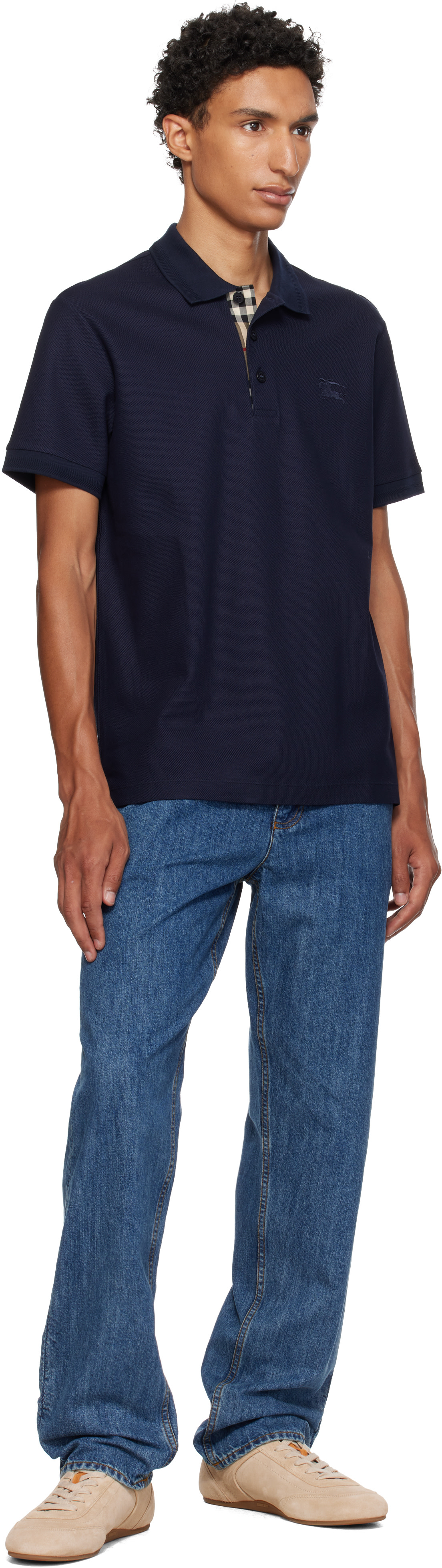 Burberry - Navy Cotton Polo
