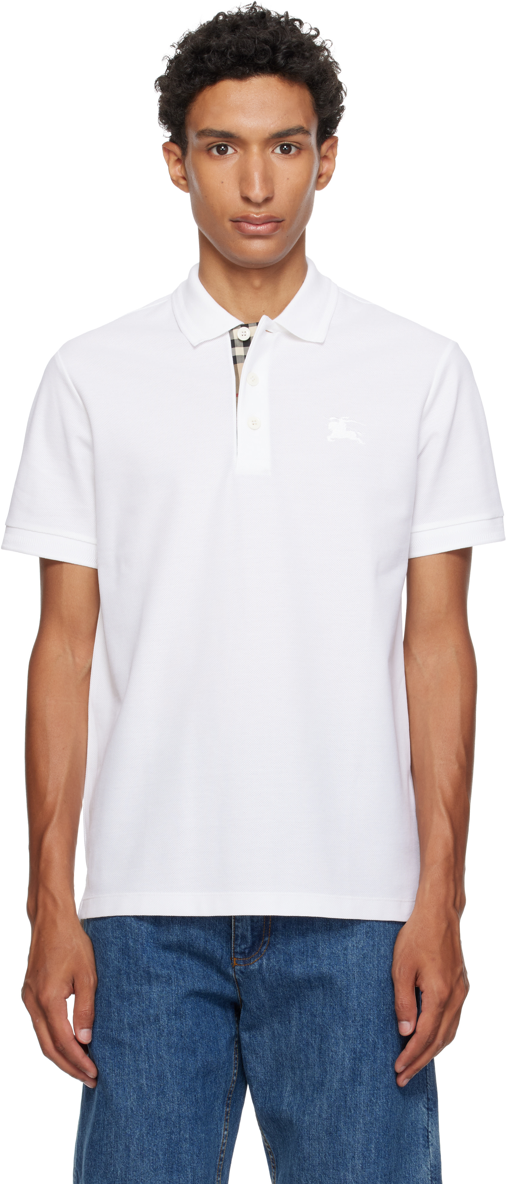 Burberry - White Cotton Polo