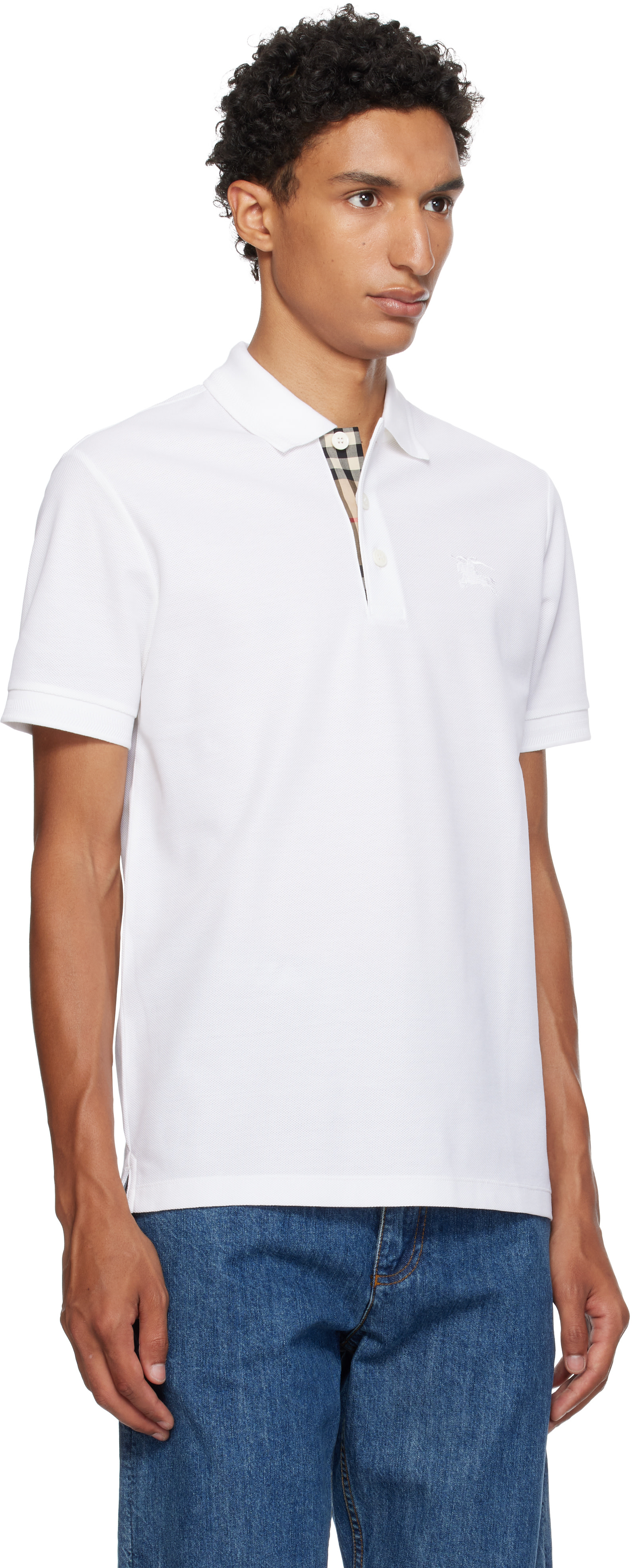 Burberry - White Cotton Polo