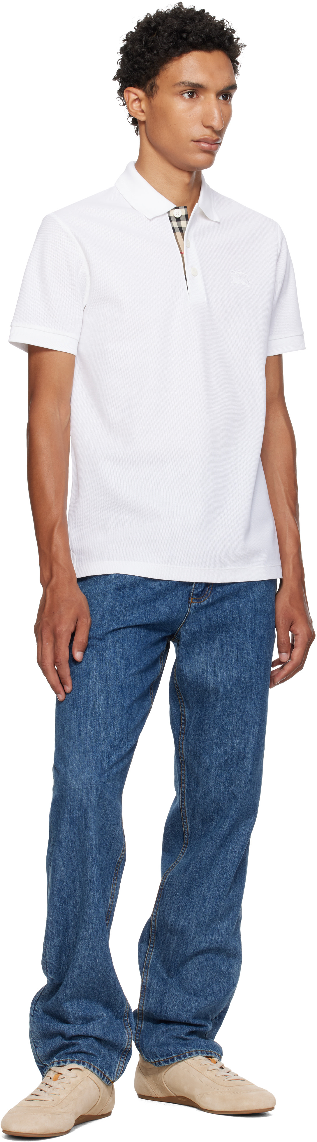 Burberry - White Cotton Polo