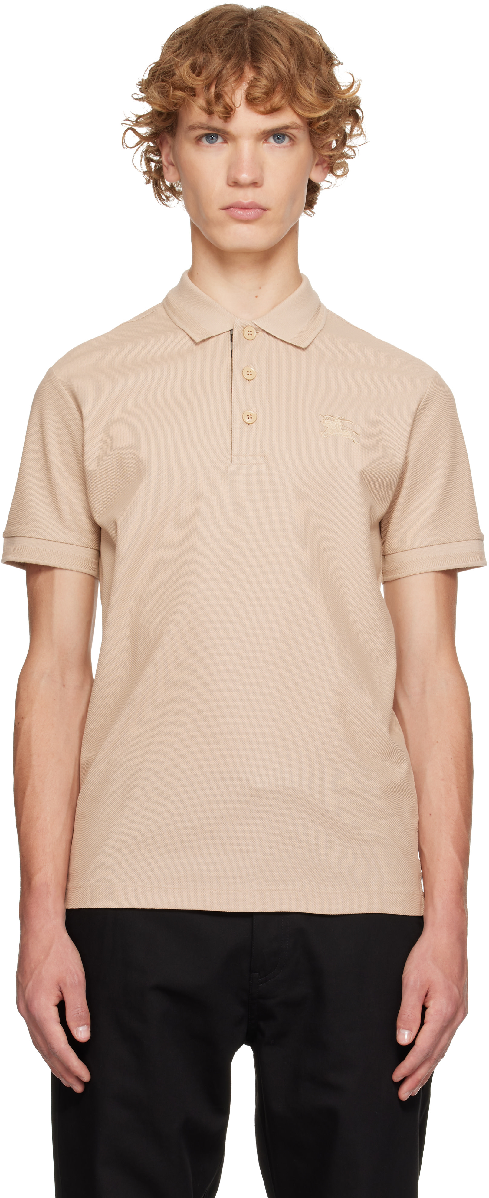 Burberry - Polo beige en coton