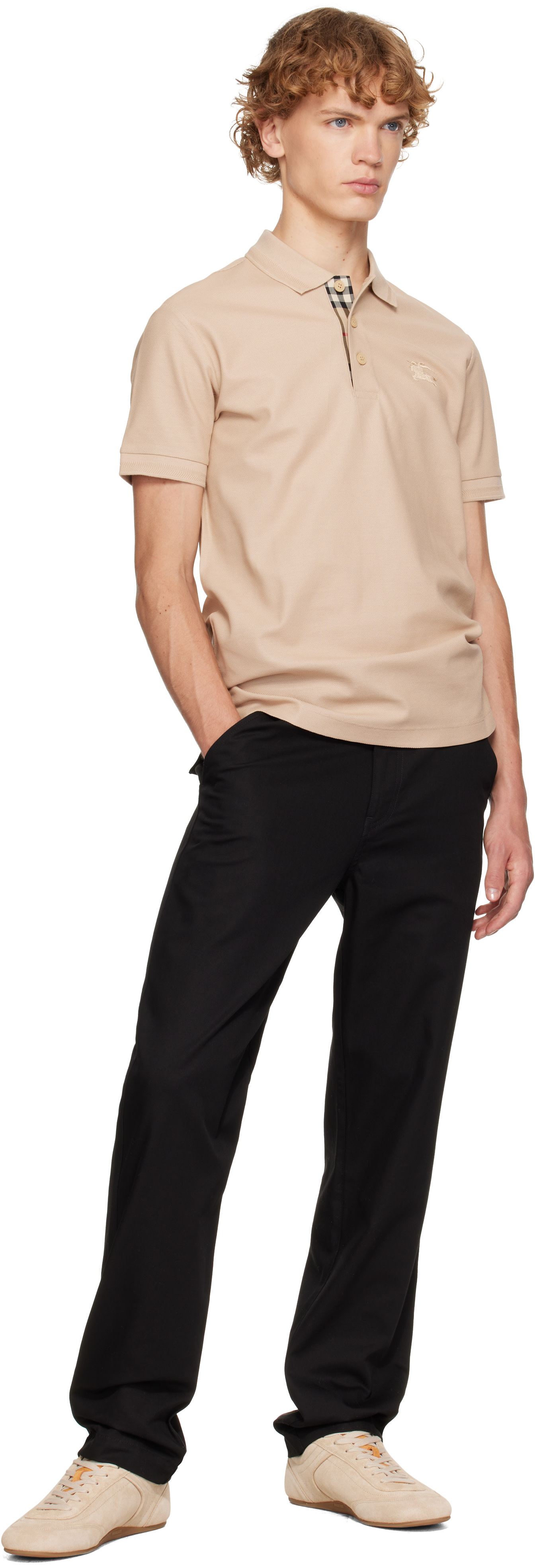 Burberry - Polo beige en coton
