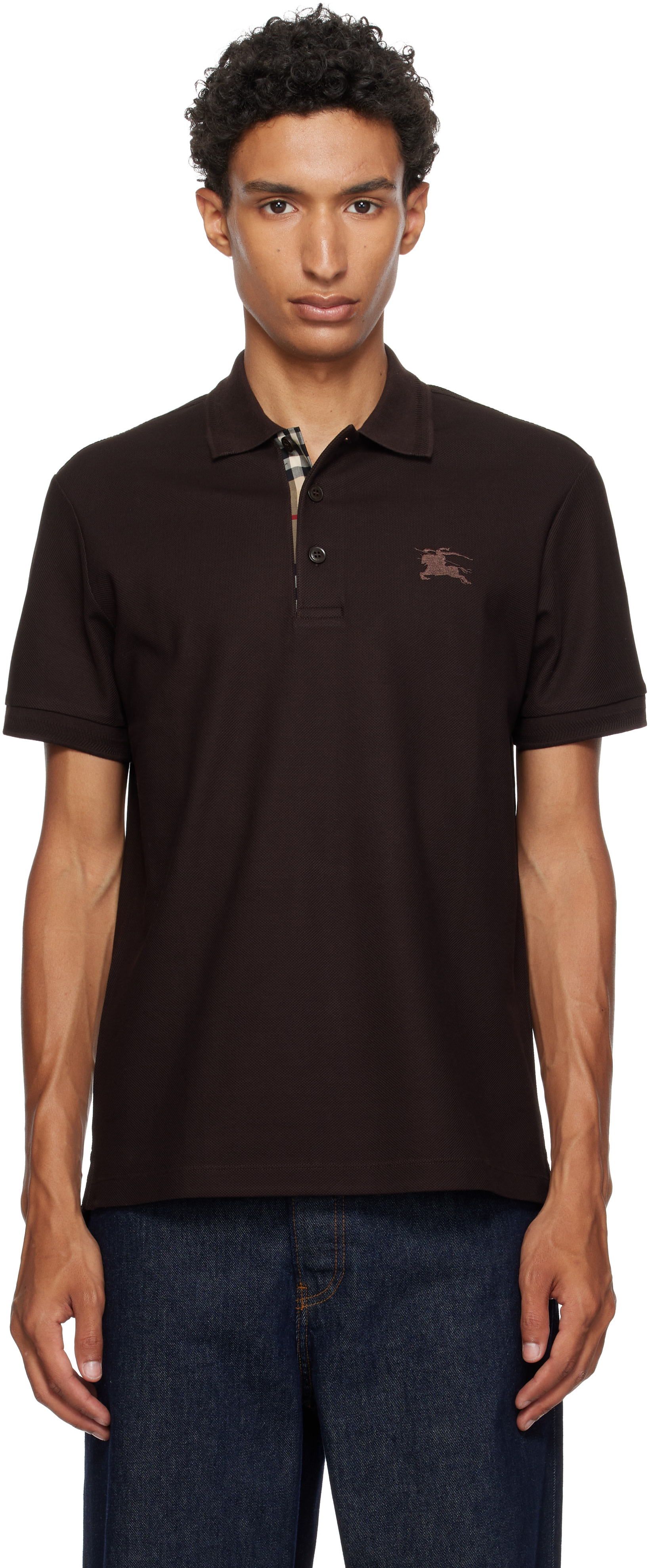 Burberry - Brown Cotton Polo