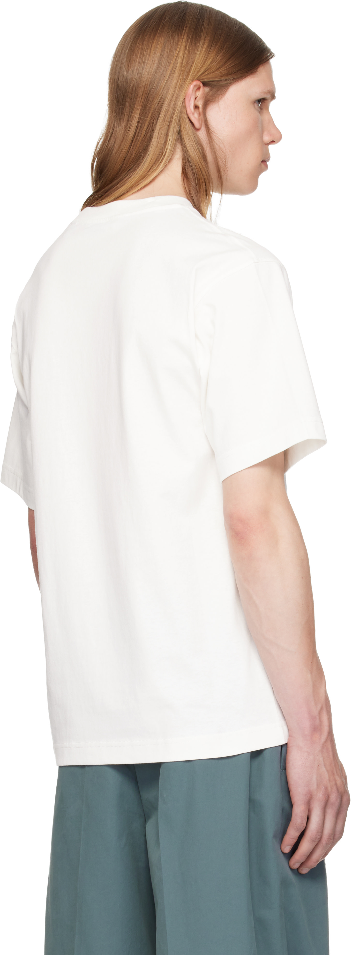 Burberry: ホワイト Cross Stitch Knight コットン Tシャツ | SSENSE 日本