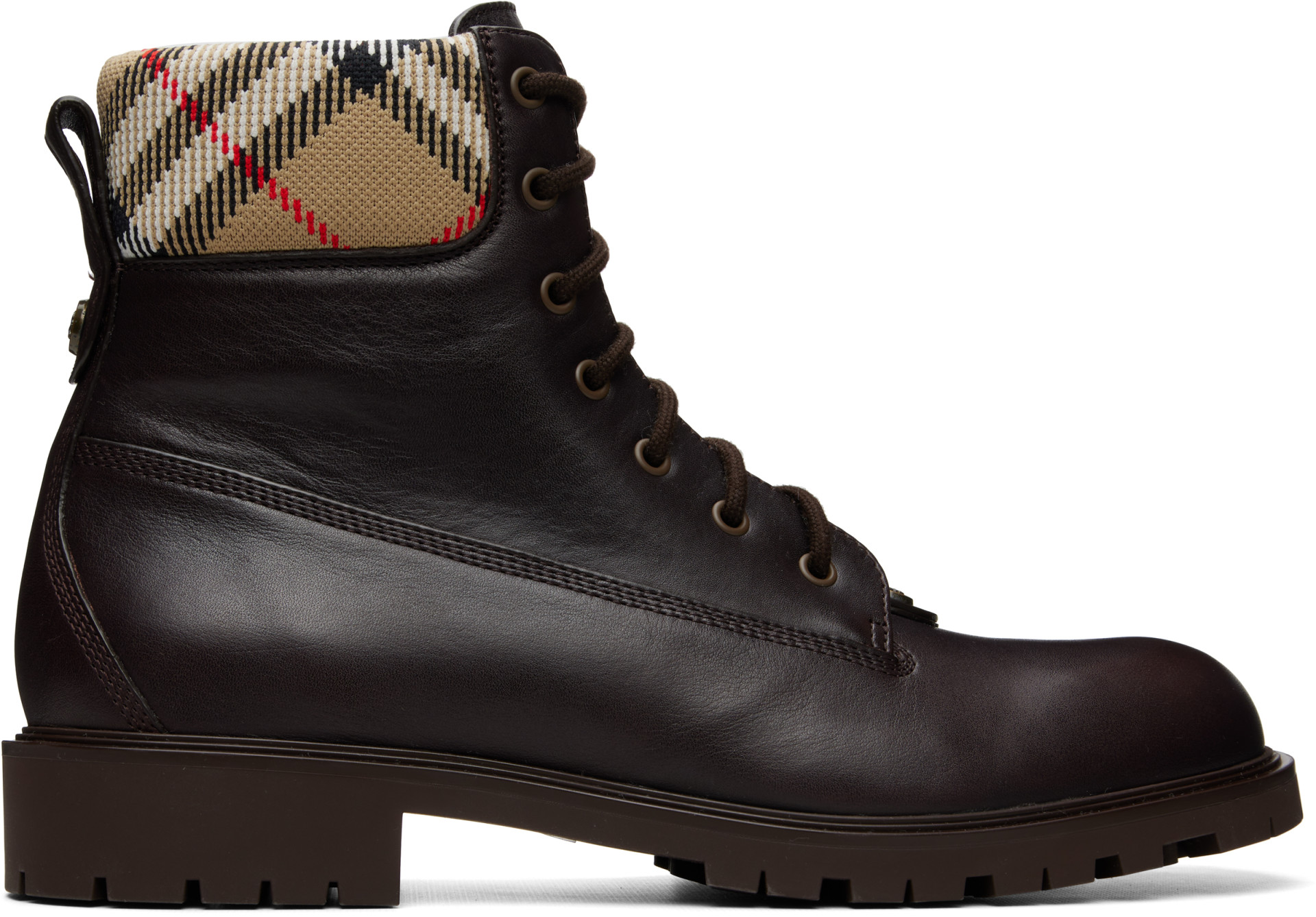 Burberry - Brown Leather Durham Boots