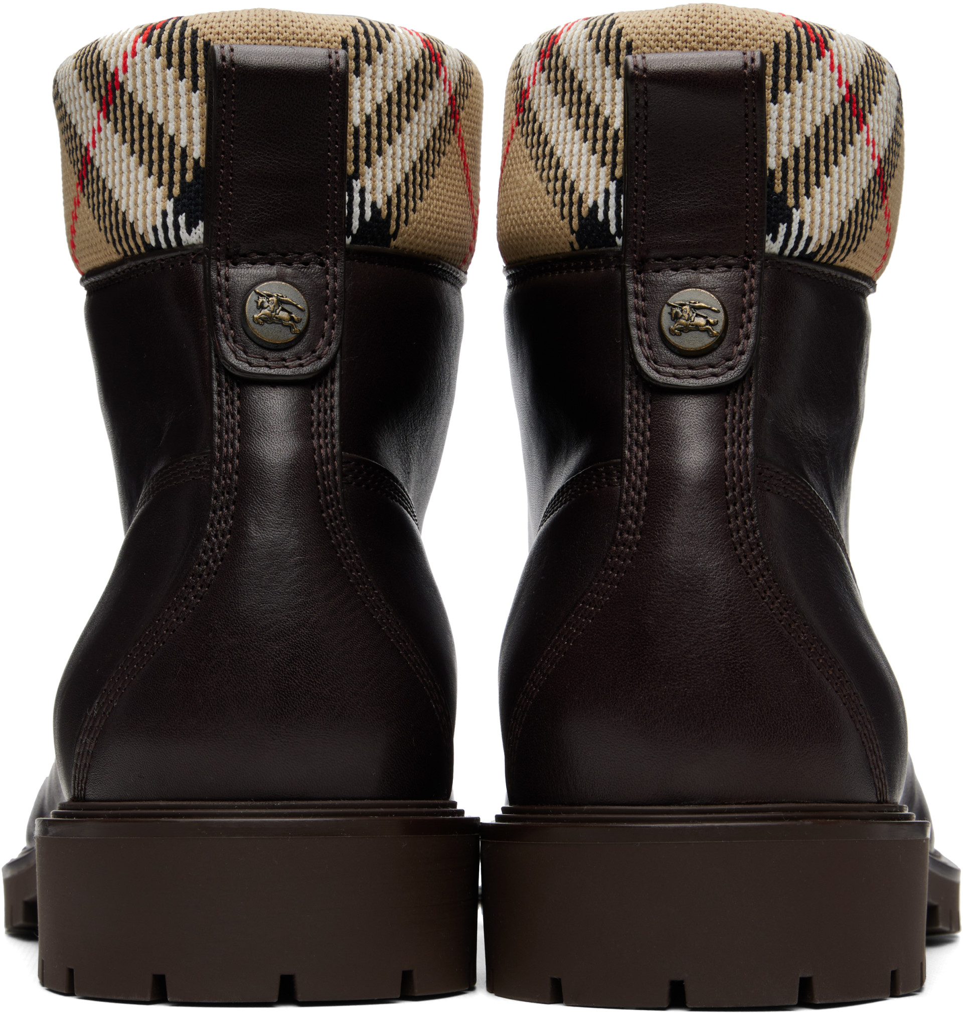 Burberry - Brown Leather Durham Boots