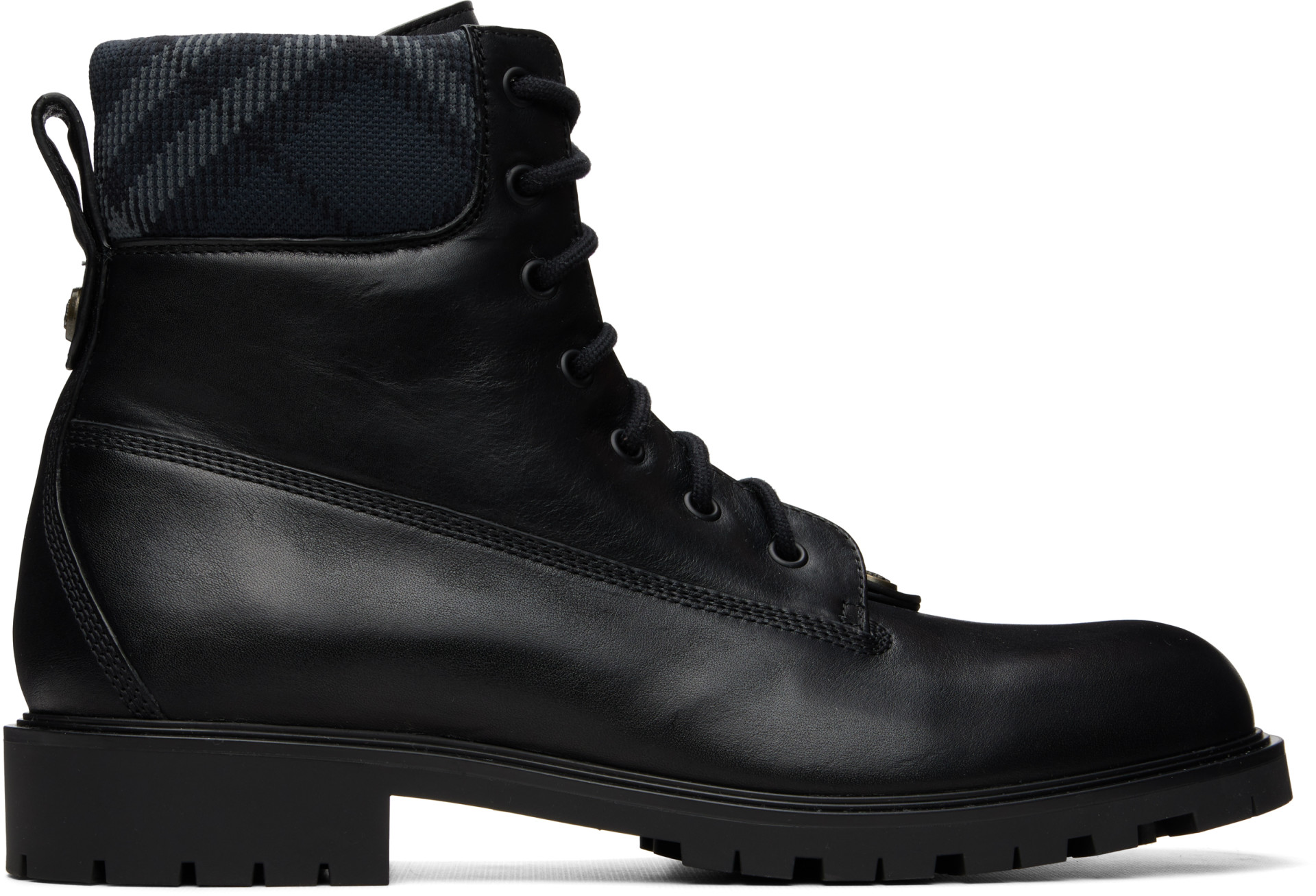 Burberry - Black Leather Durham Boots