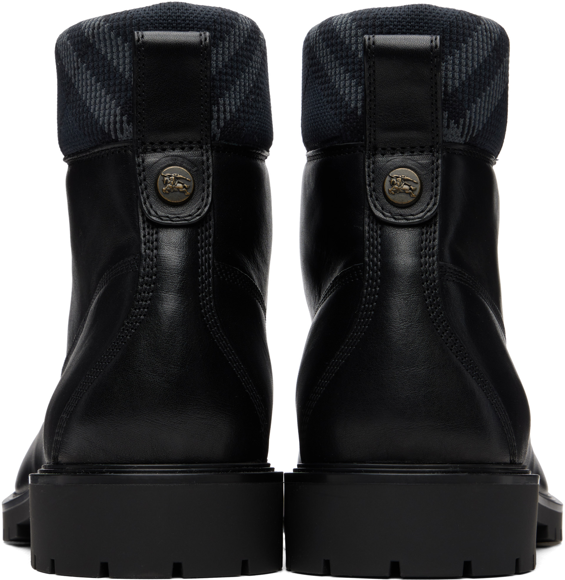 Burberry - Black Leather Durham Boots