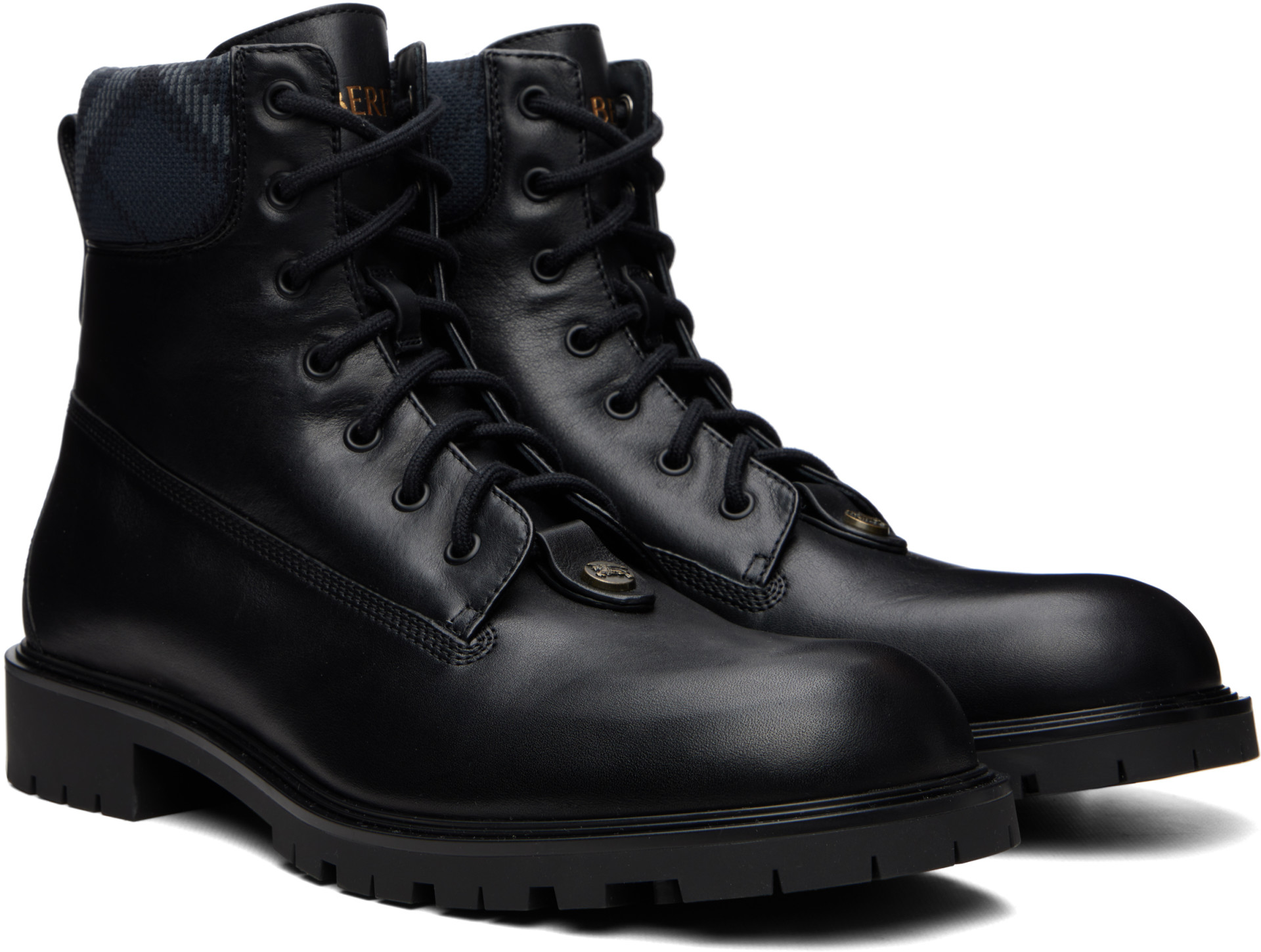Burberry - Black Leather Durham Boots