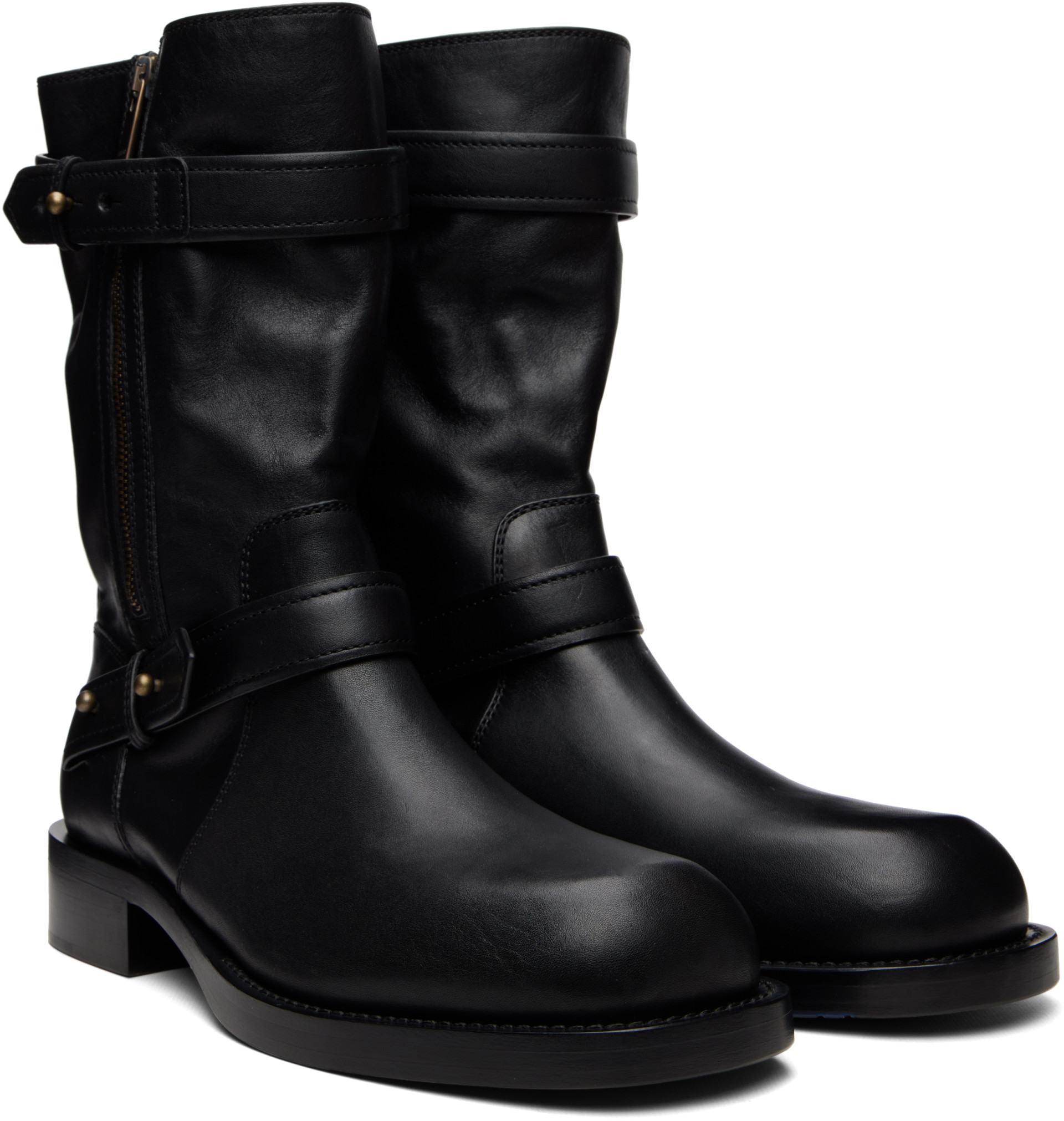 Burberry - Black Kent Biker Boots