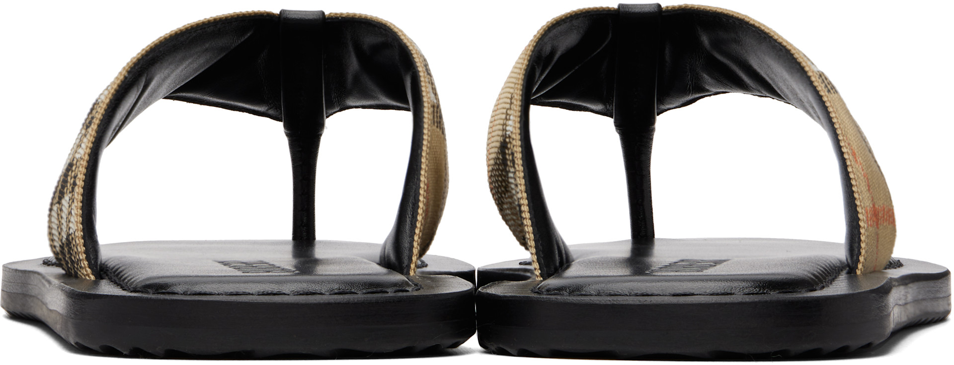 Burberry - Beige Check Pavilion Sandals