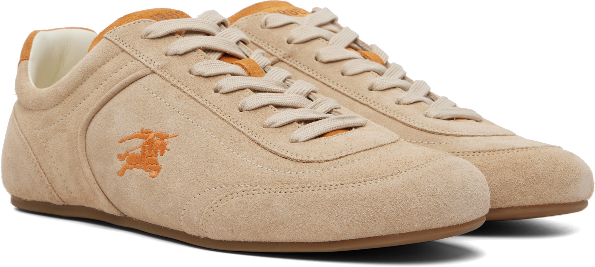 Burberry - Beige Suede Knight Runner Sneakers