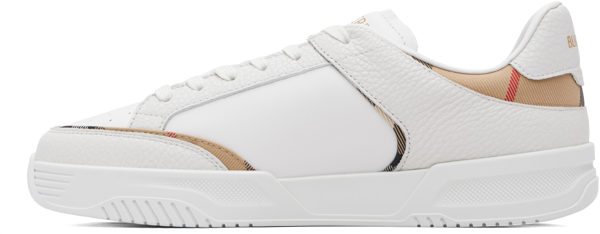 Burberry - Baskets Harrow blanches en cuir