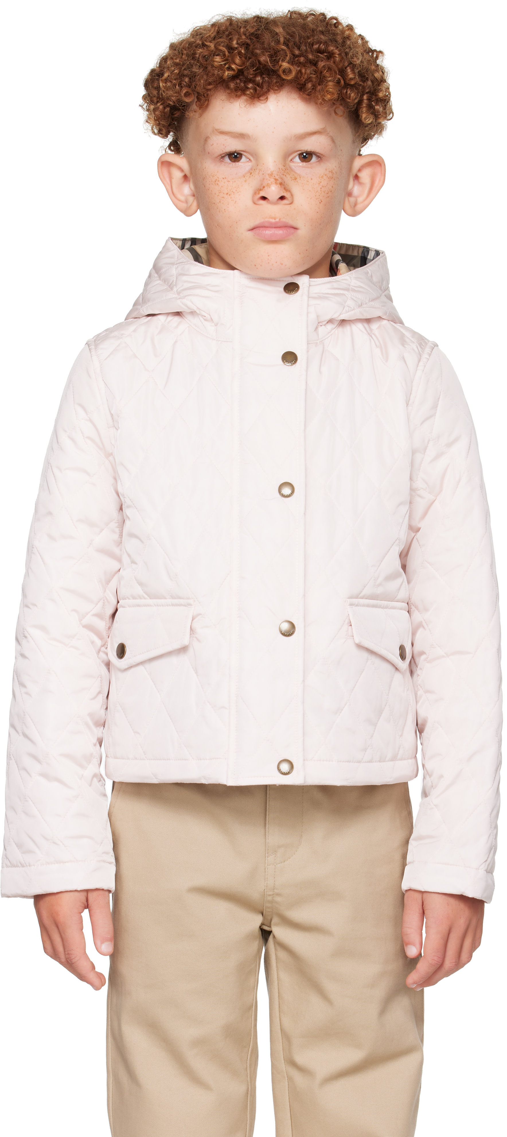 Burberry - Kids Pink Quilted Nylon Parka