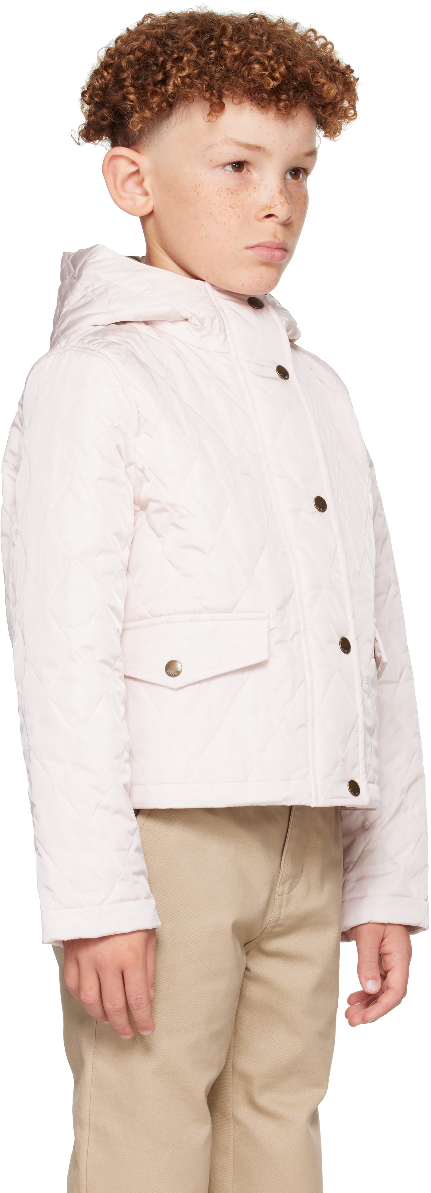 Burberry - Kids Pink Quilted Nylon Parka