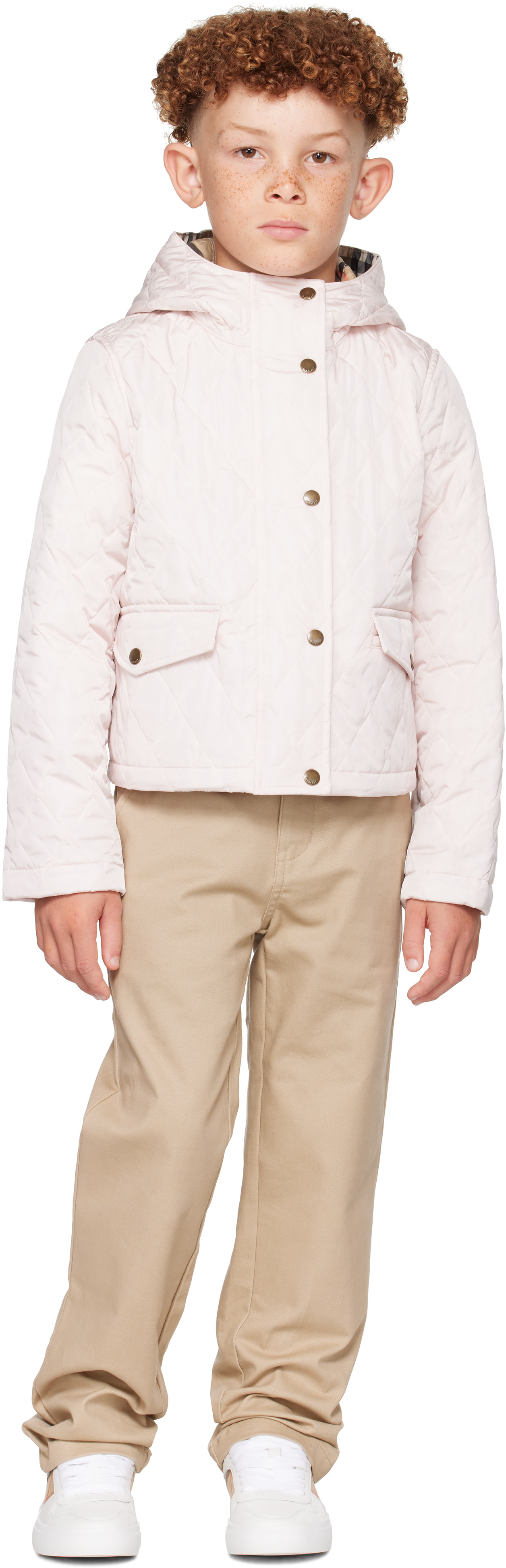 Burberry - Kids Pink Quilted Nylon Parka