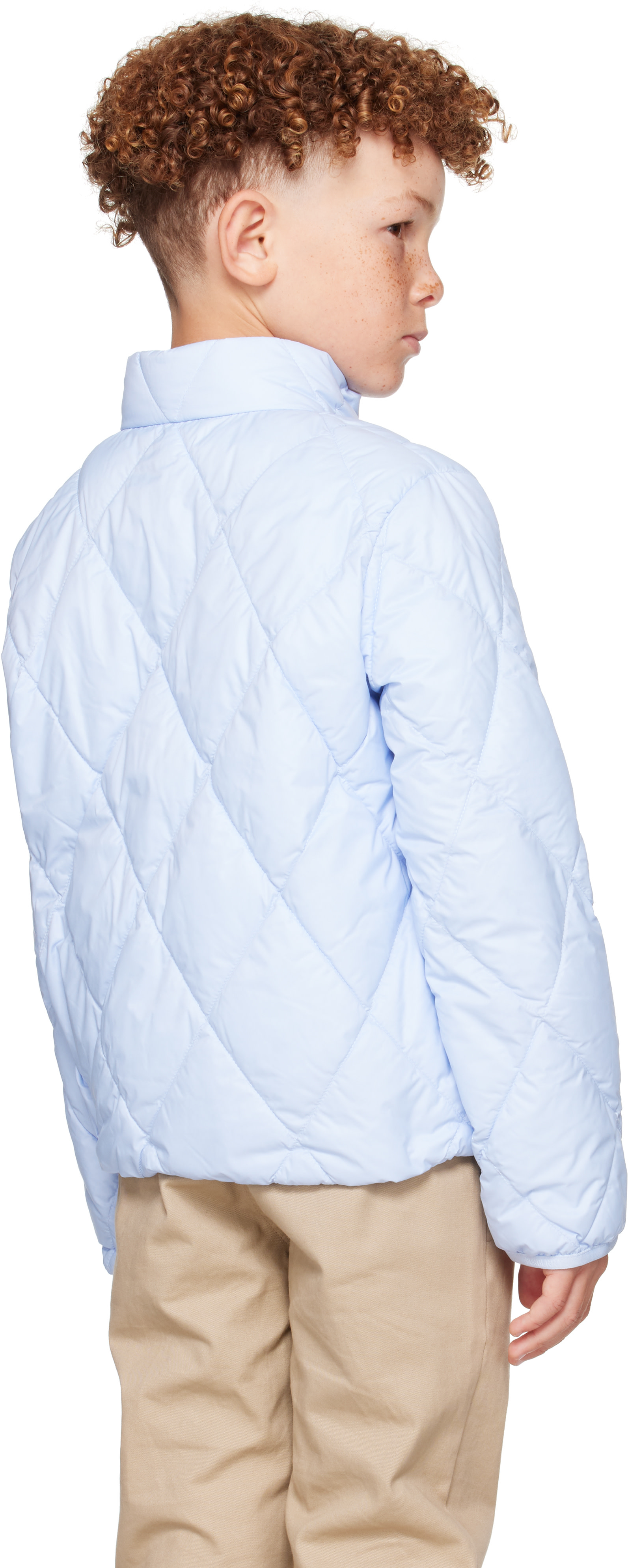 Burberry - Kids Blue Quilted Nylon Jacket
