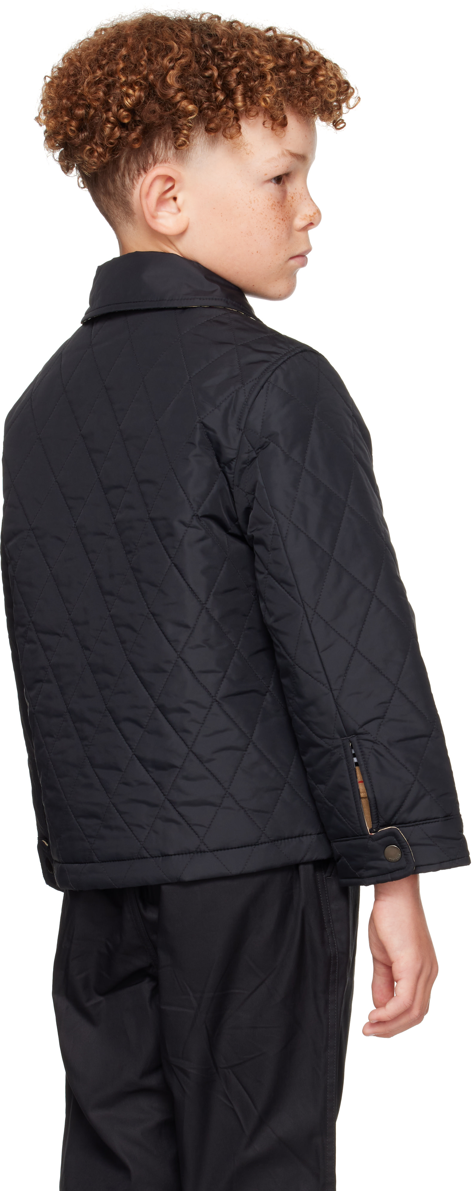 Burberry - Kids Black Reversible Quilted Nylon Jacket