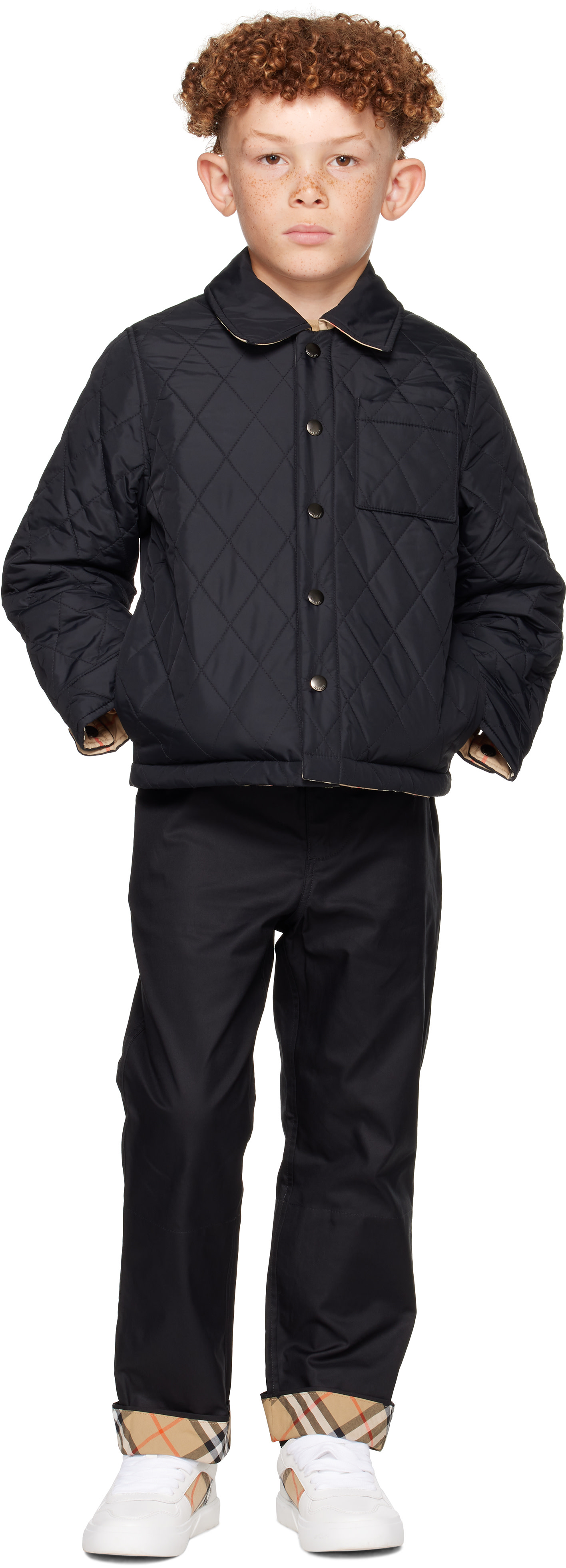 Burberry - Kids Black Reversible Quilted Nylon Jacket