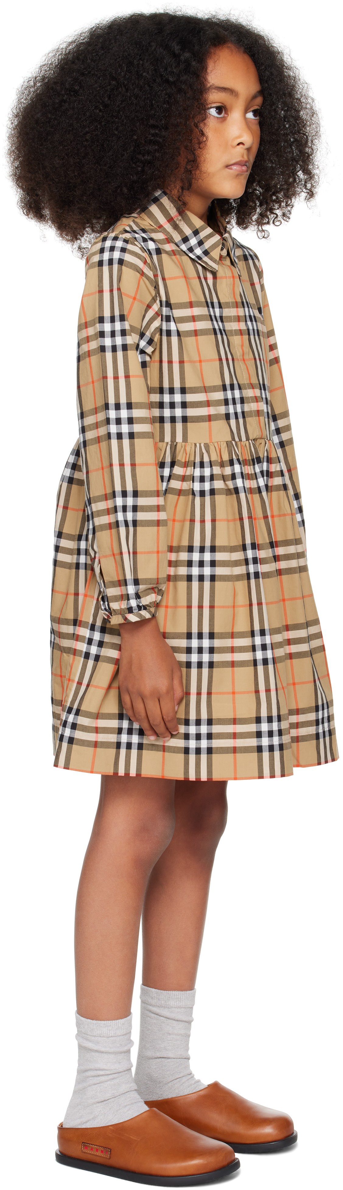 BURBERRY♡KIDS♡ワンピース♡116cm Burberry: キッズ｜ベージュ チェック コットン ワンピース | SSENSE 日本
