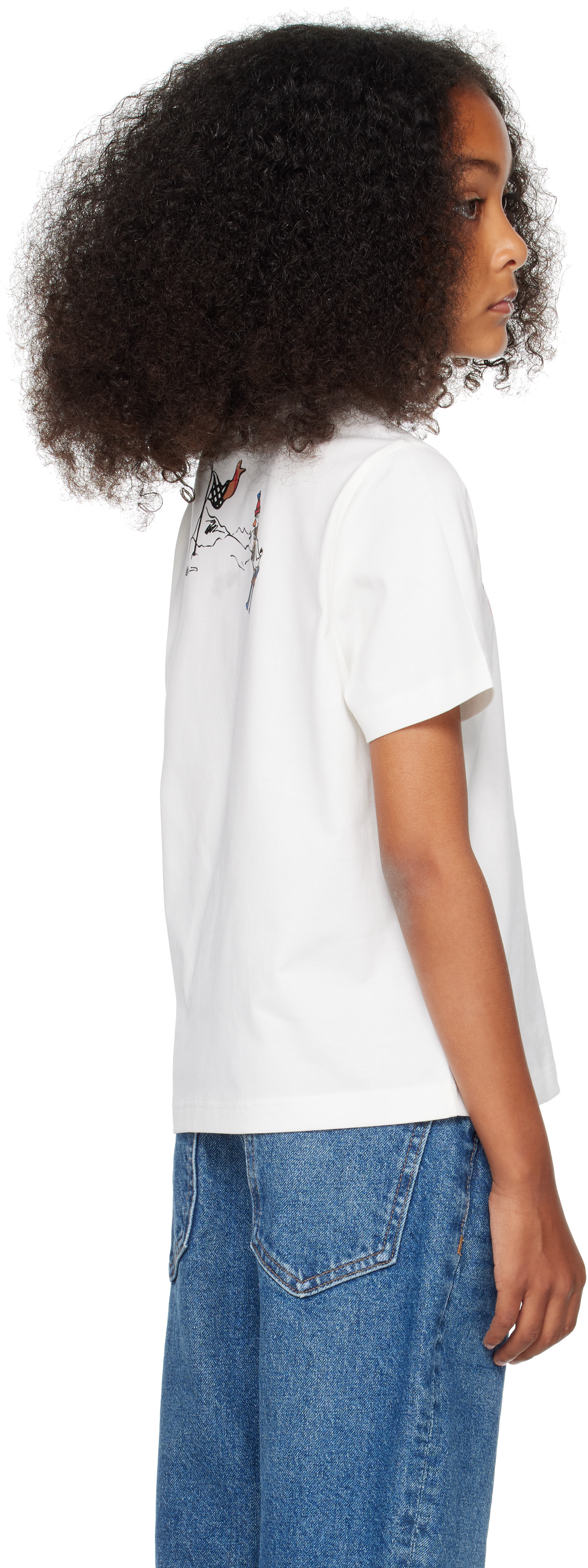 Burberry: キッズ｜ホワイト Cedar Teddy Mountain Tシャツ | SSENSE 日本