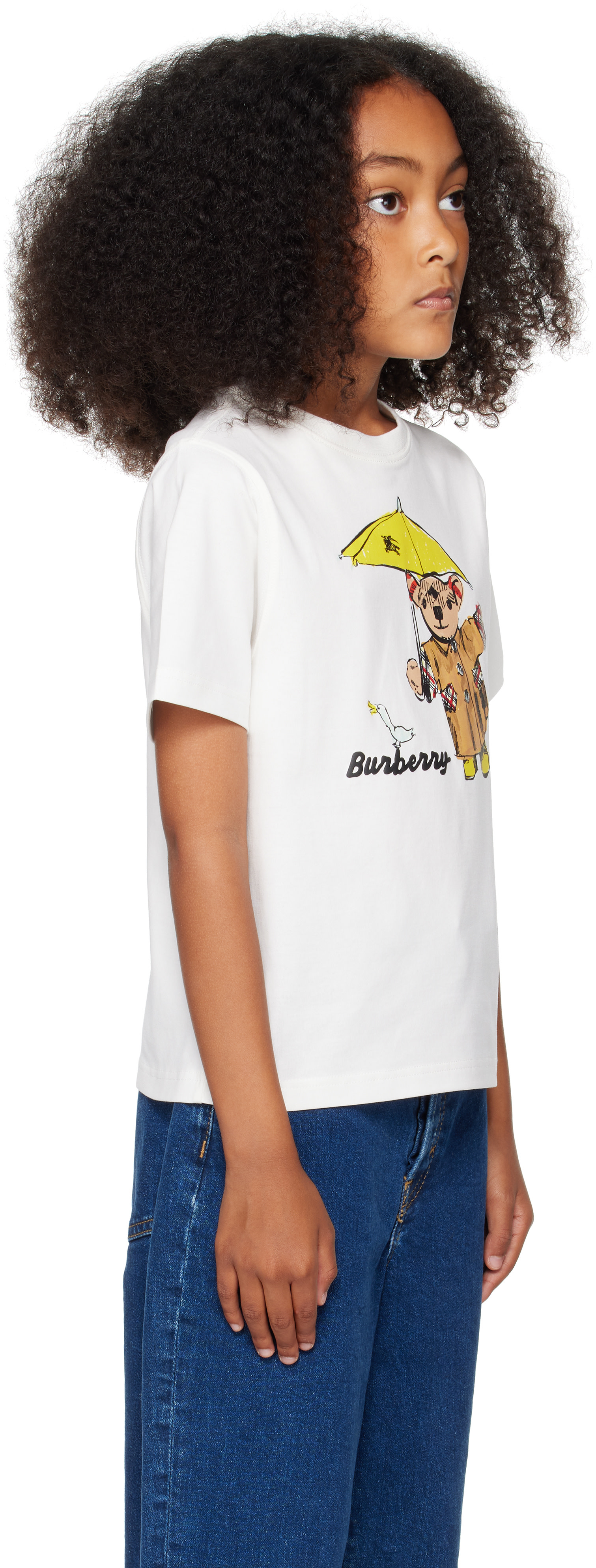 Burberry: Kids White Rain Bear Cotton T-shirt | SSENSE South Korea