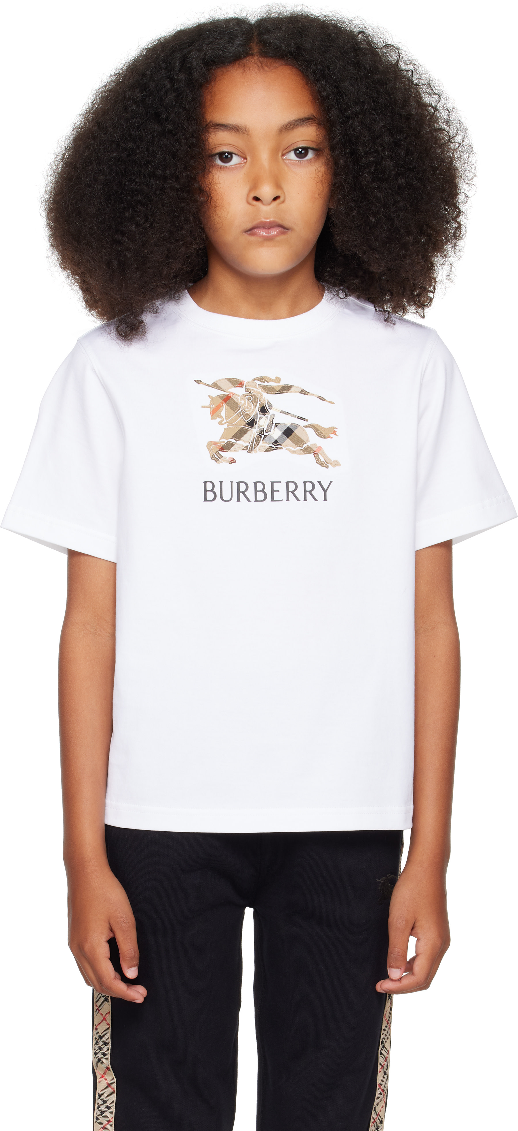 Burberry: Kids White Cedar Knight T-shirt | SSENSE Japan