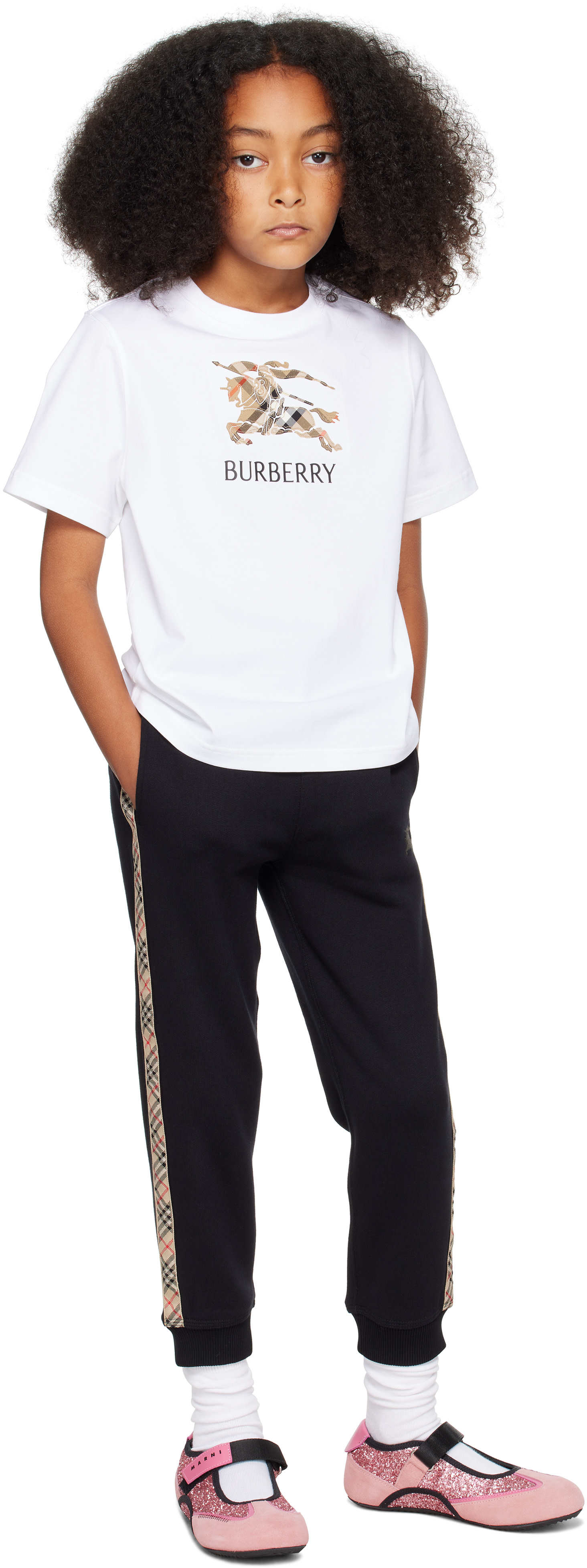Burberry: Kids White Cedar Knight T-shirt | SSENSE Japan