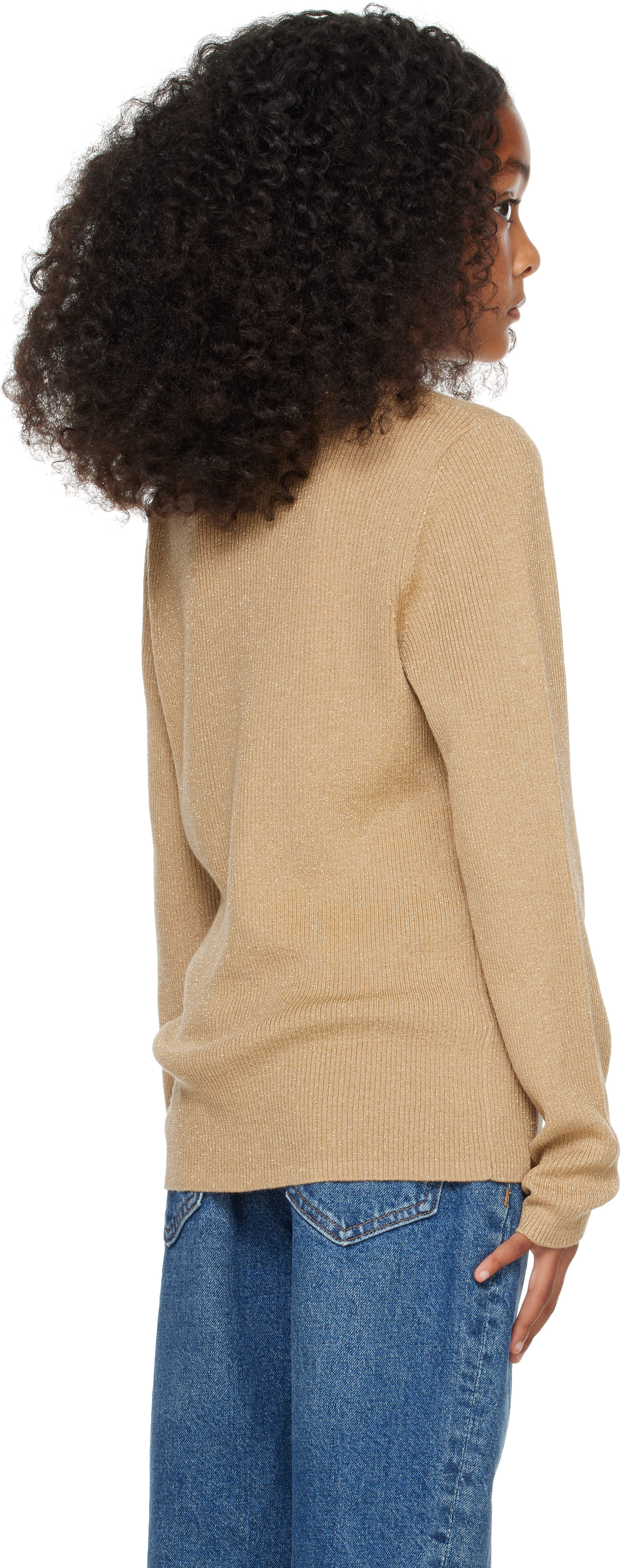 Burberry - Kids Beige Knight Wool Blend Sweater