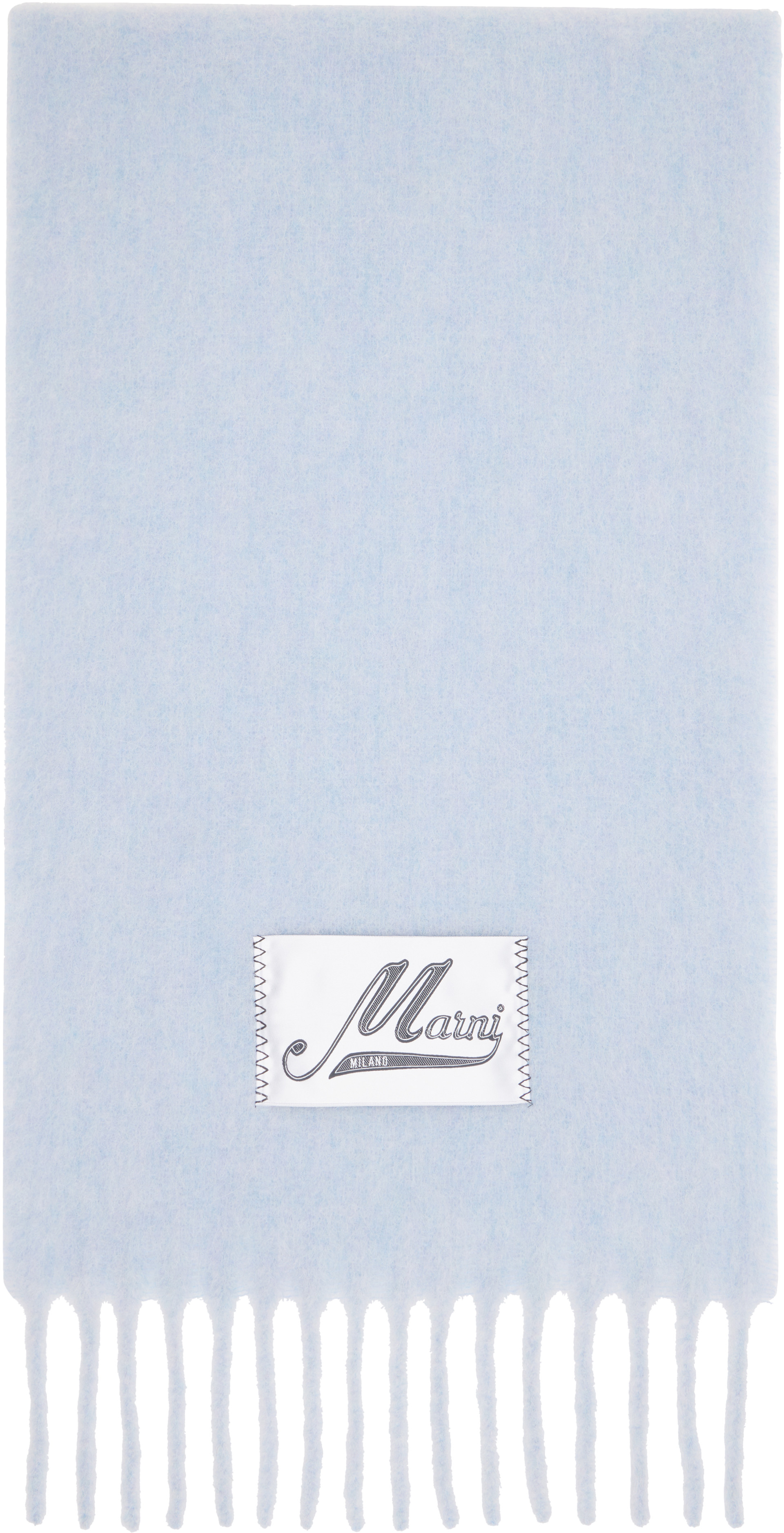 Marni: Blue Alpaca Scarf | SSENSE