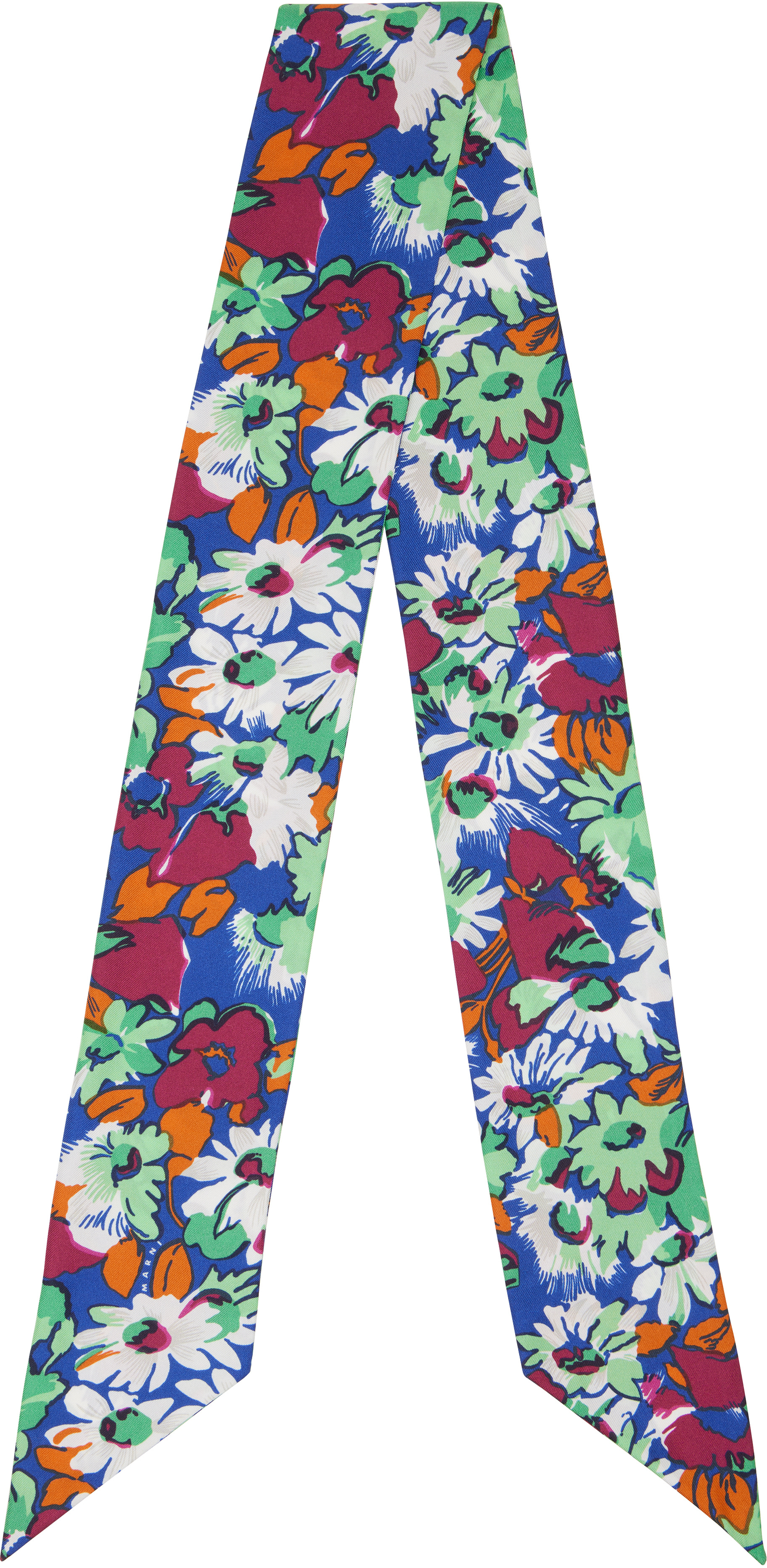 Marni: Multicolor Pop Flower Silk Scarf | SSENSE