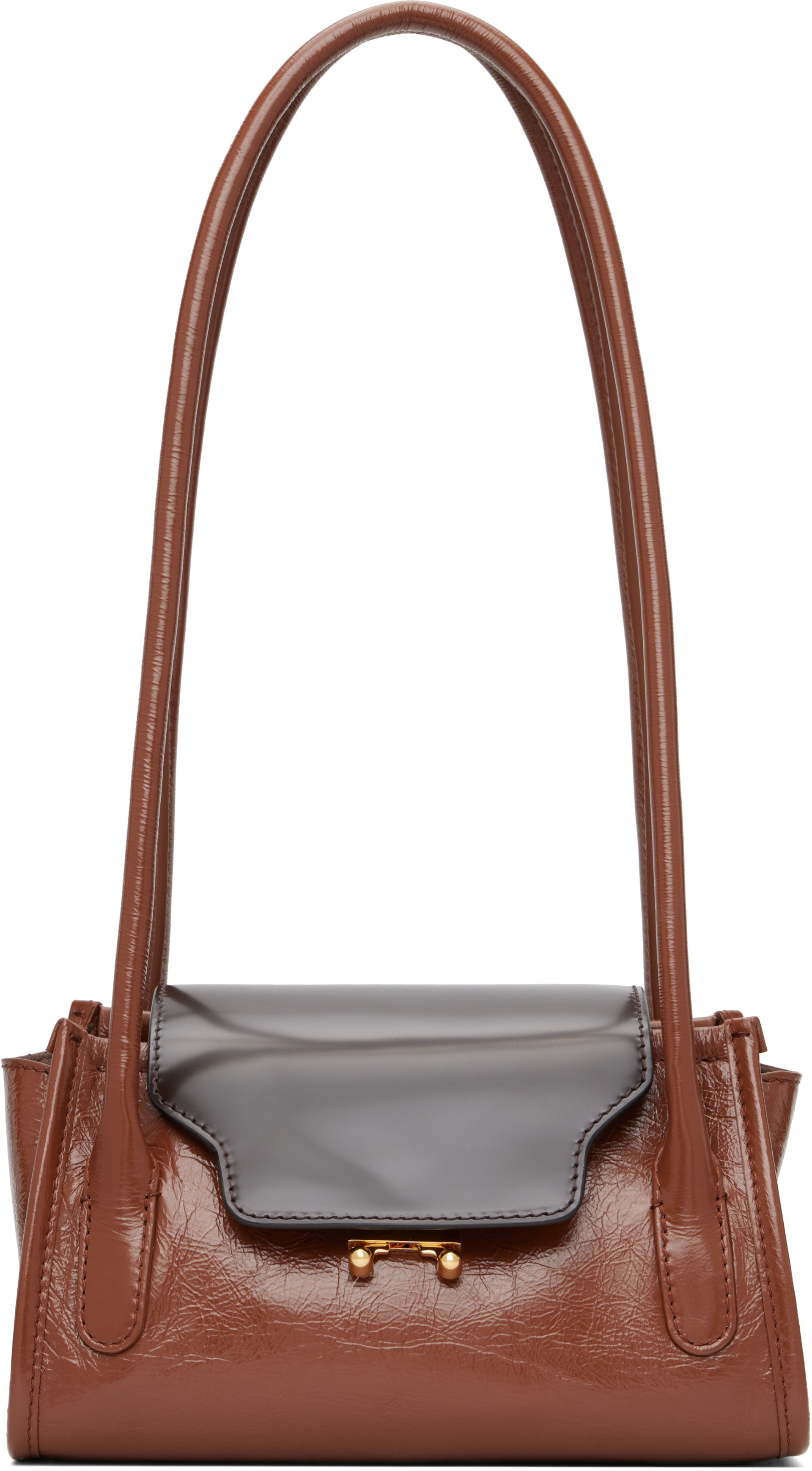 Marni - Sac Trunkette brun en cuir