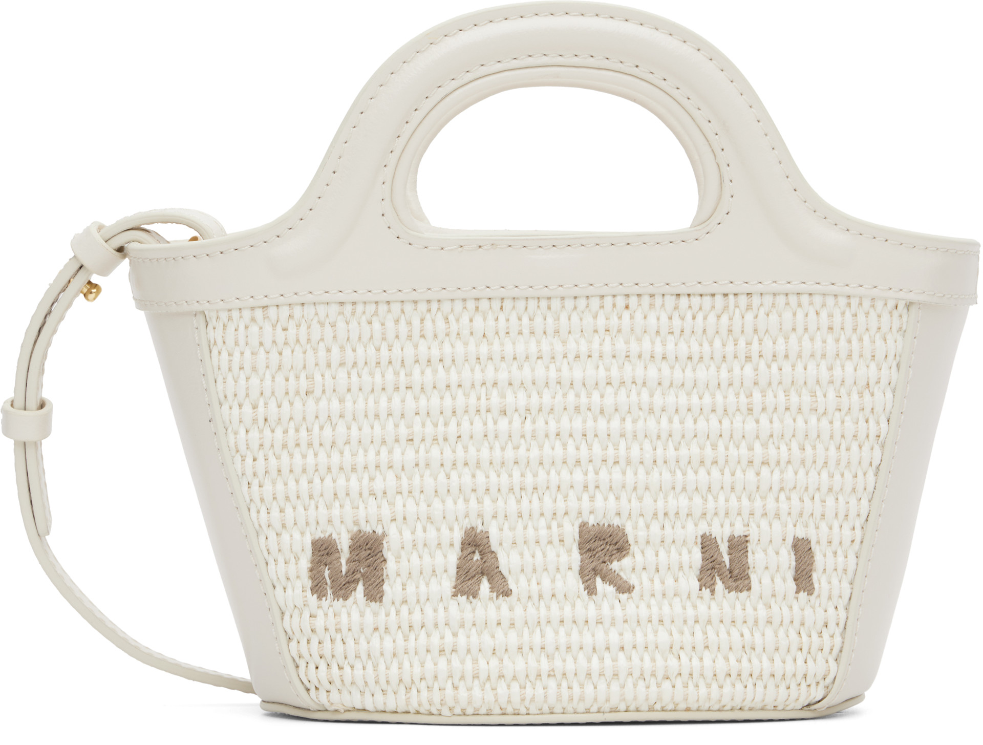 Marni - Micro cabas Tropicalia blanc