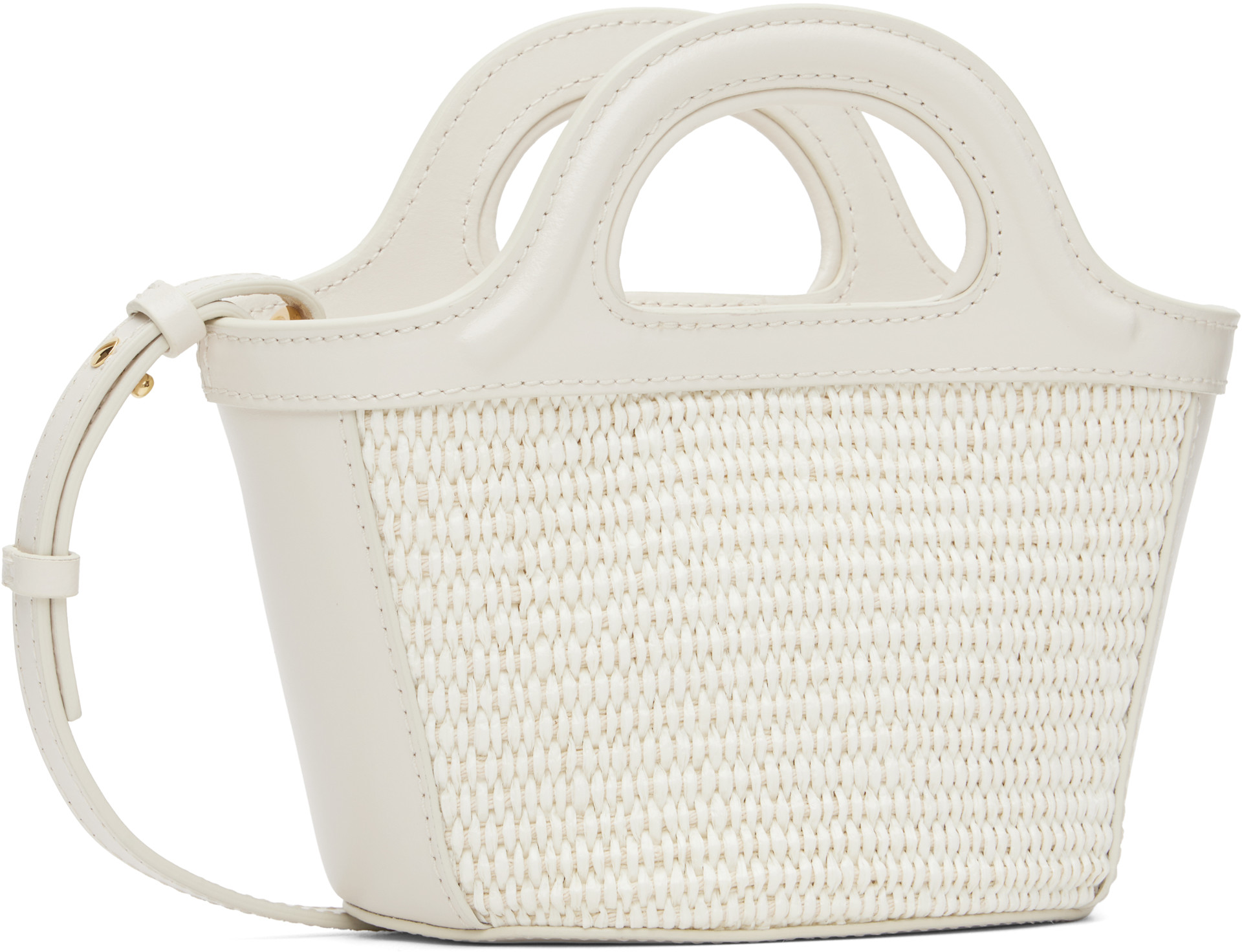 Marni - Micro cabas Tropicalia blanc