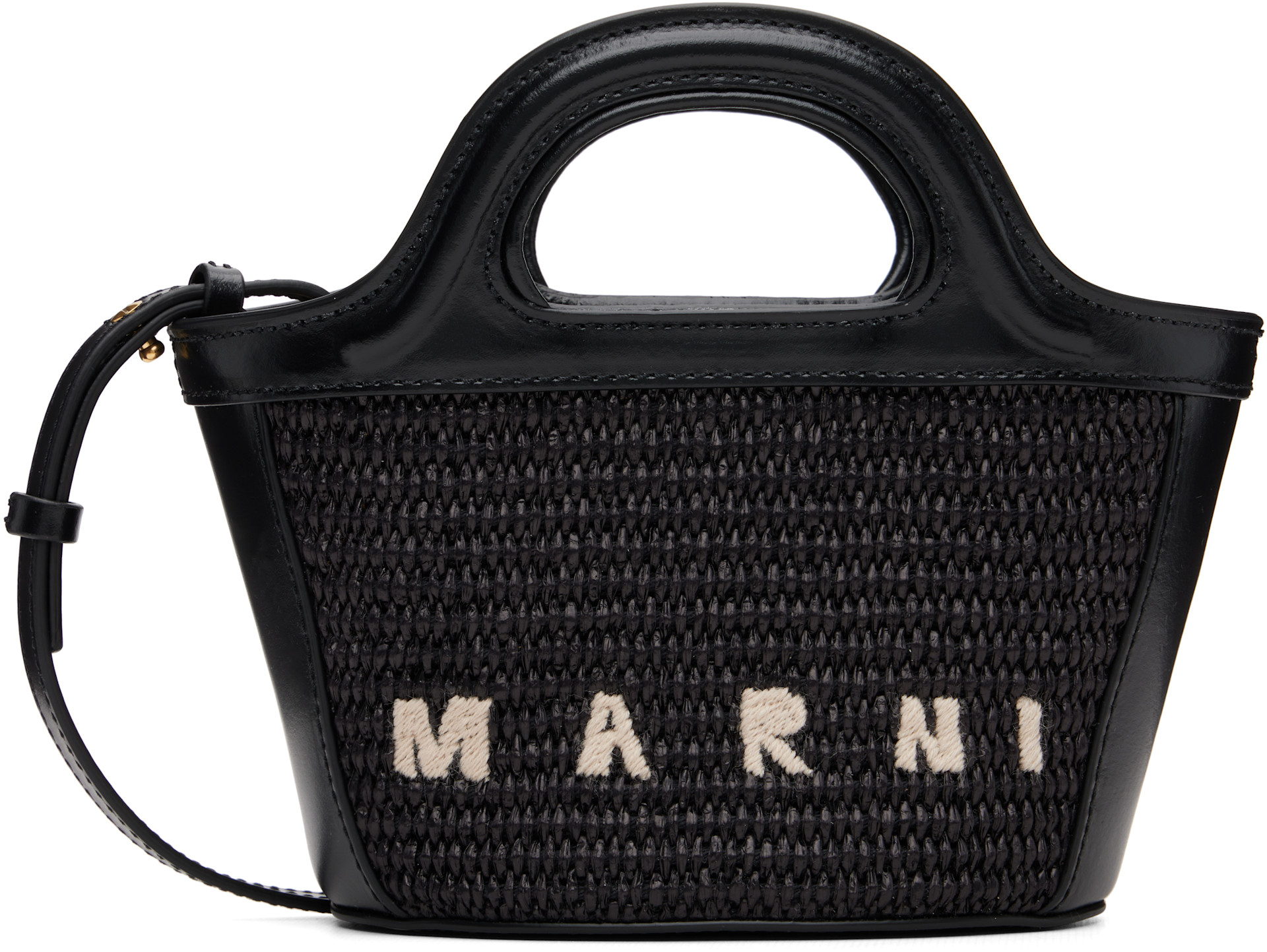 Marni: Black Tropicalia Micro Tote | SSENSE