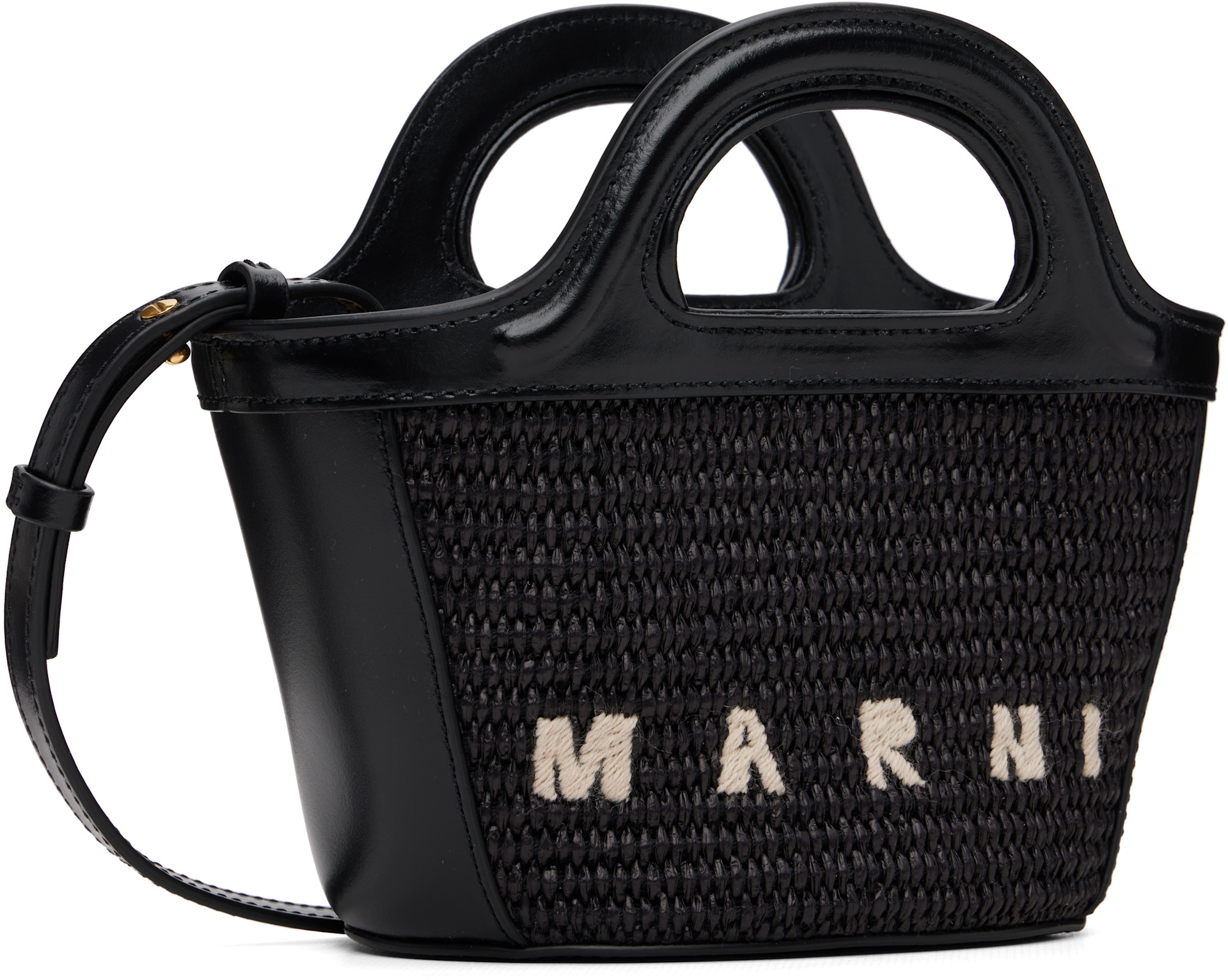 Marni: Black Tropicalia Micro Tote | SSENSE