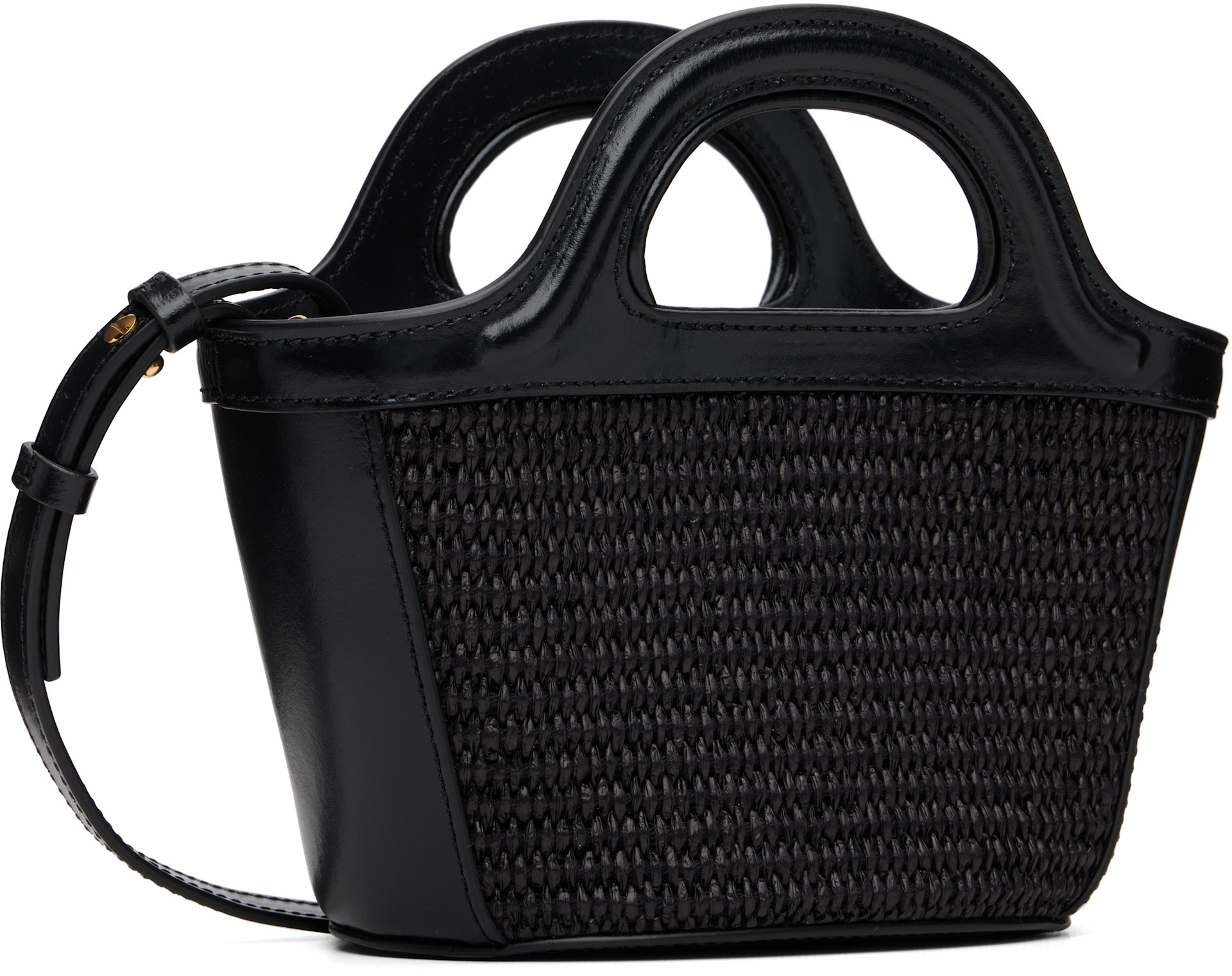 Marni: Black Tropicalia Micro Tote | SSENSE