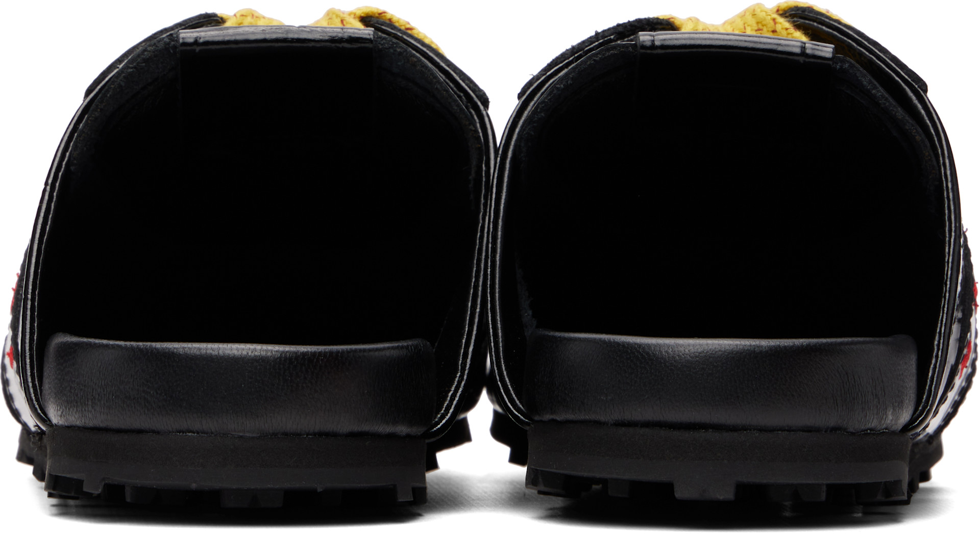 Marni: Black Croc-Effect Leather Softy Soccer Slip-On Sneakers