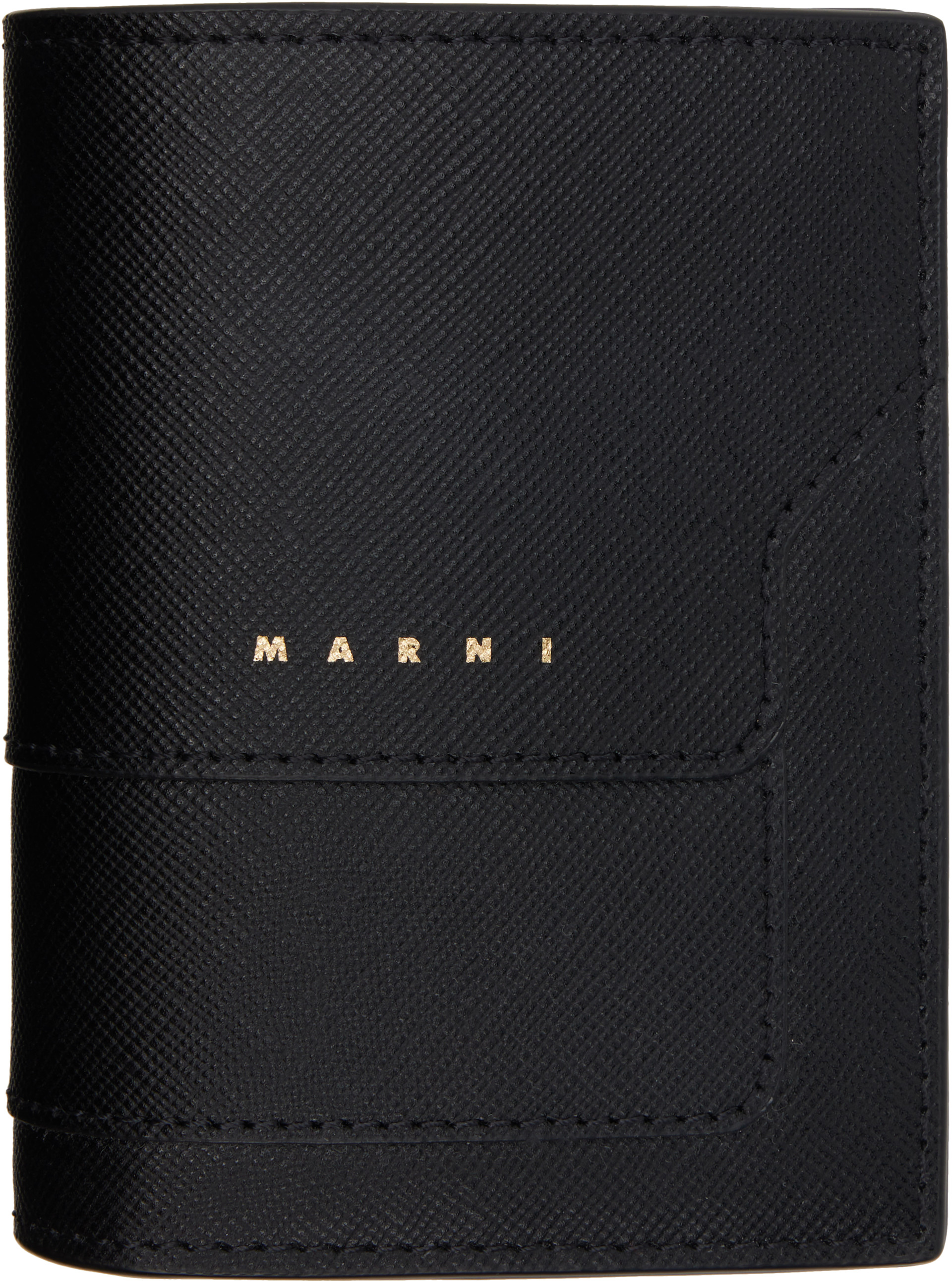 Marni - 블랙 사피아노 가죽 반지갑
